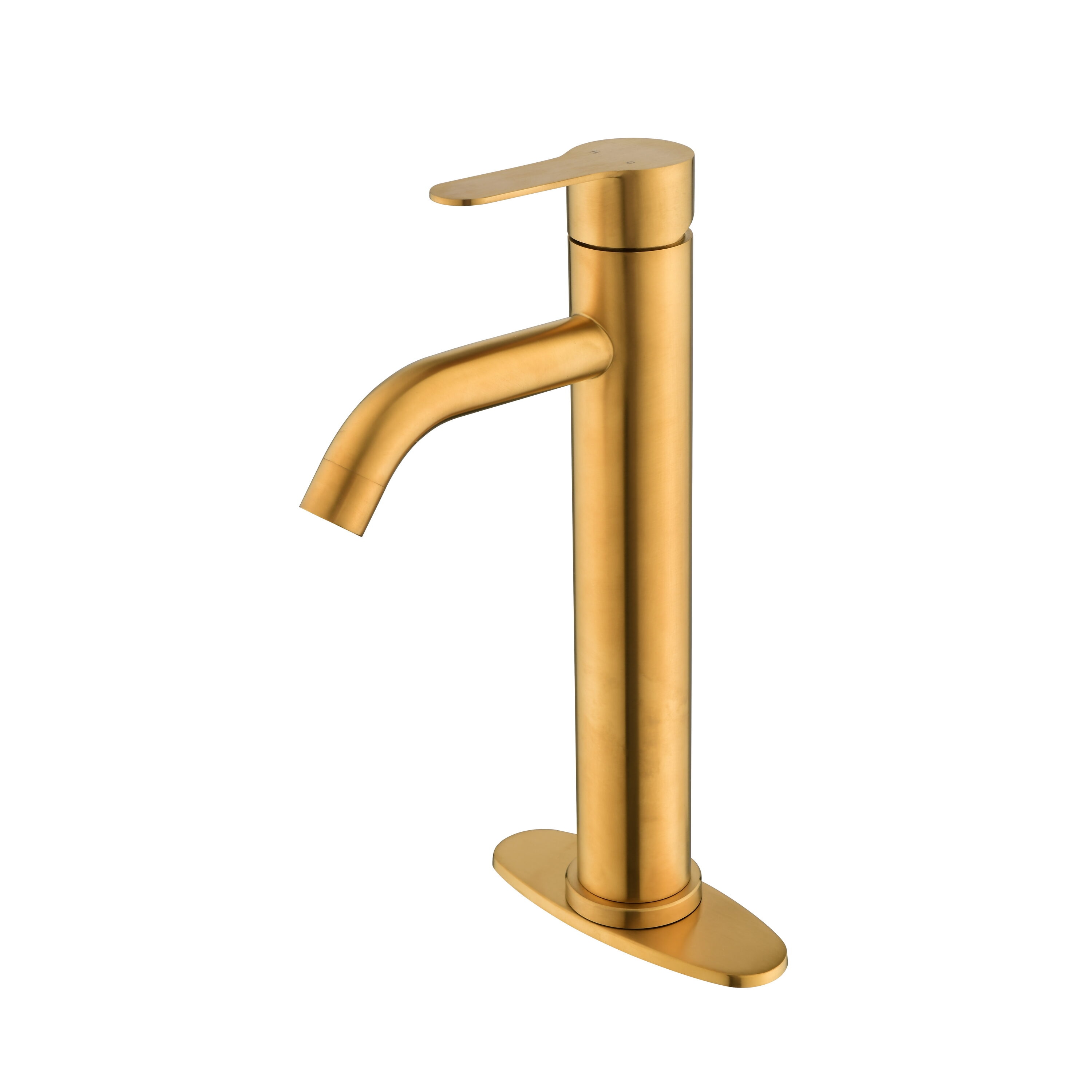 Brushed Gold Stainless Steel Single Handle Waterfall Faucet