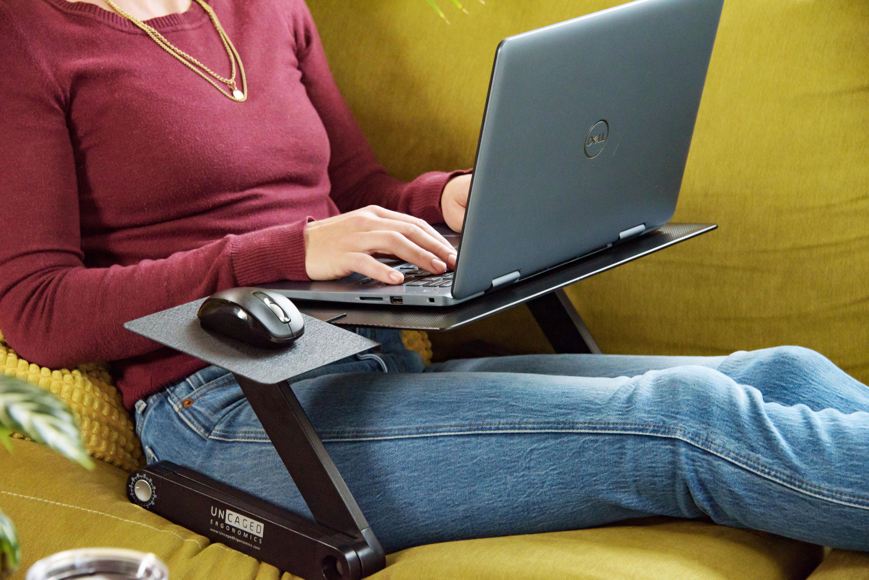 WorkEZ Light small lightweight adjustable laptop stand lap desk for bed –  UncagedErgonomics