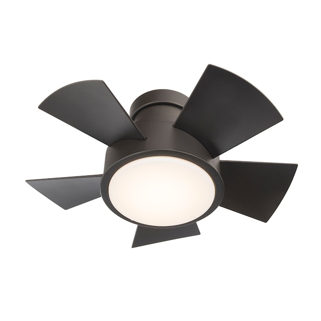Modern Forms Vox 26 In Bronze Integrated Led Indoor Outdoor Flush Mount Smart Ceiling Fan With Light And Remote 5 Blade The Fans Department At Lowes Com