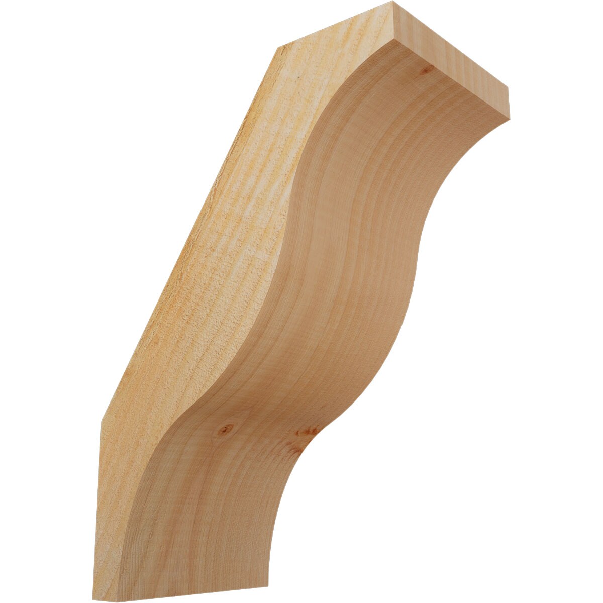 Ekena Millwork BRC06X10X14FST00RDF 6-in x 10-in x 14-in Douglas Fir Unfinished Wood Funston Rough Sawn Knee Brace