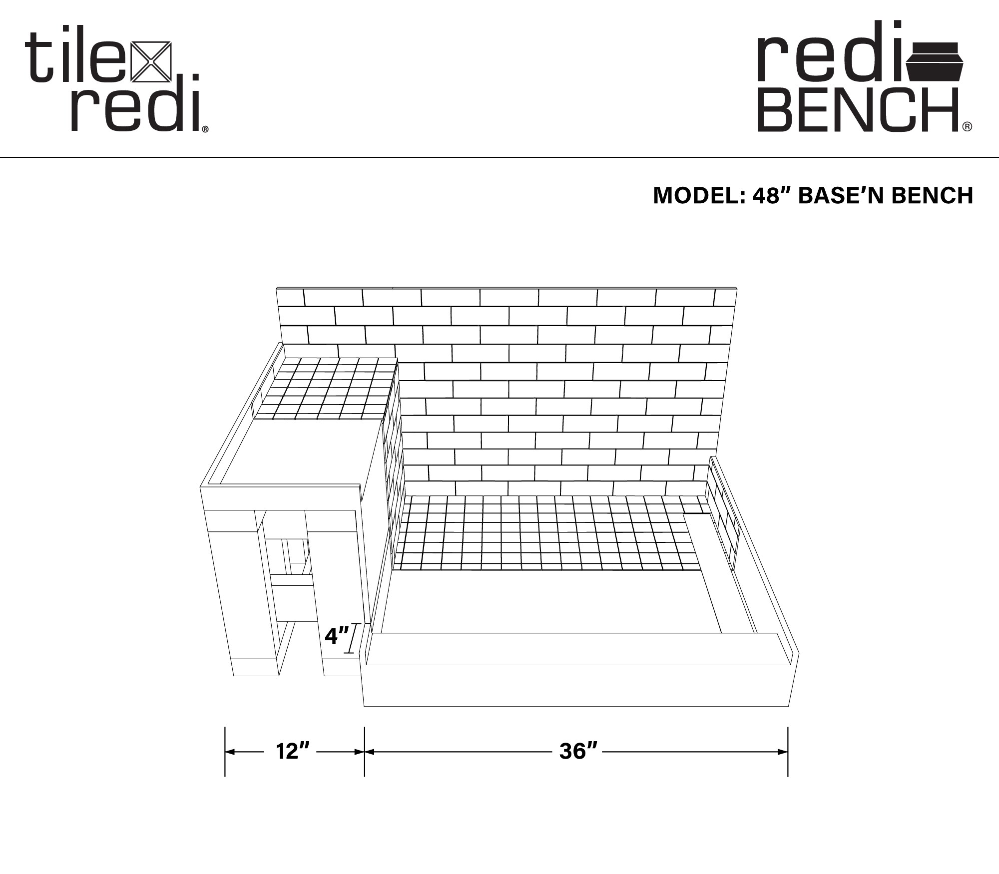 Tile Redi WF3636R-RB36-KIT Shower-Floors - View #3