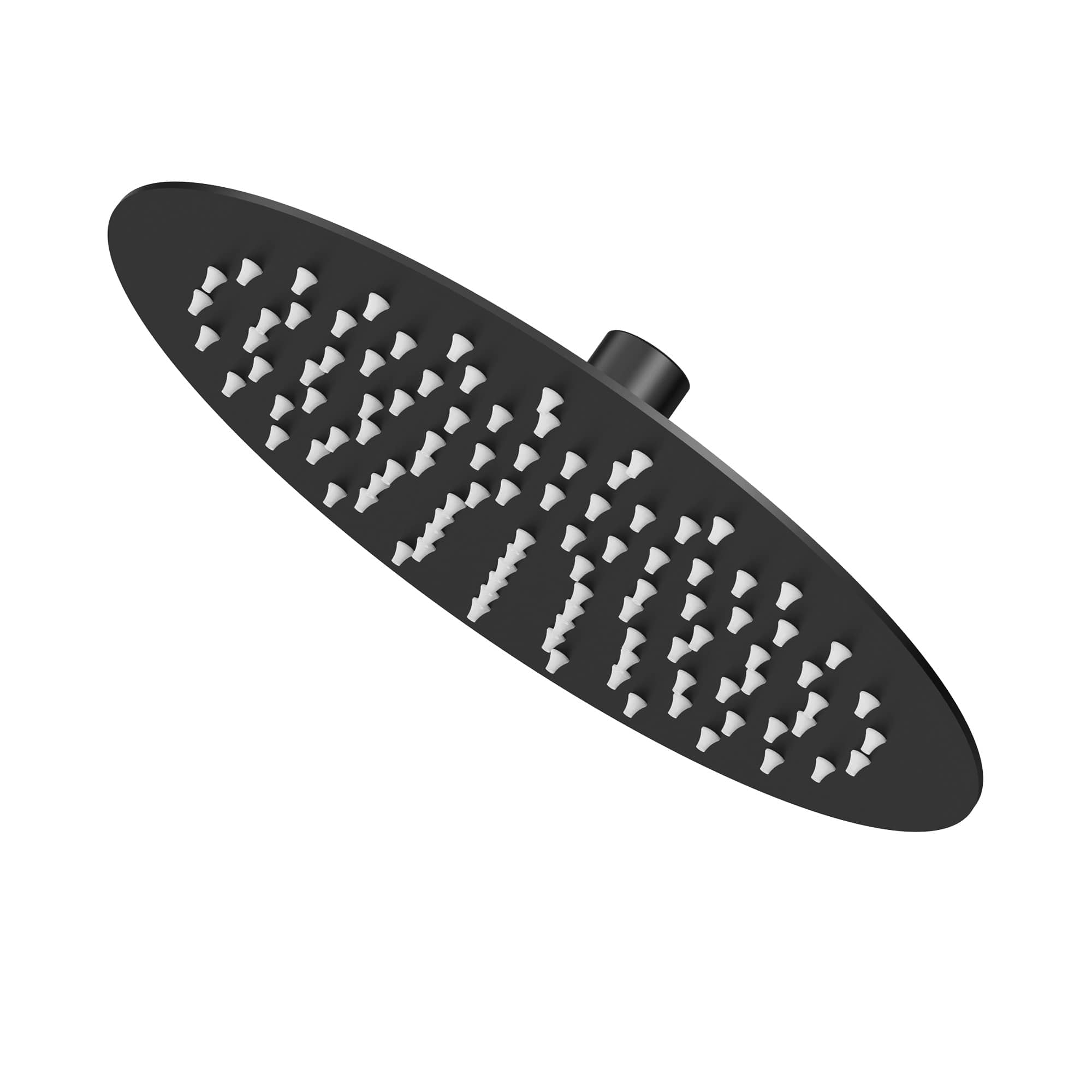 EVERSTEIN -  Matte Black 10-in Round Rain Shower Head 2.5 GPM
