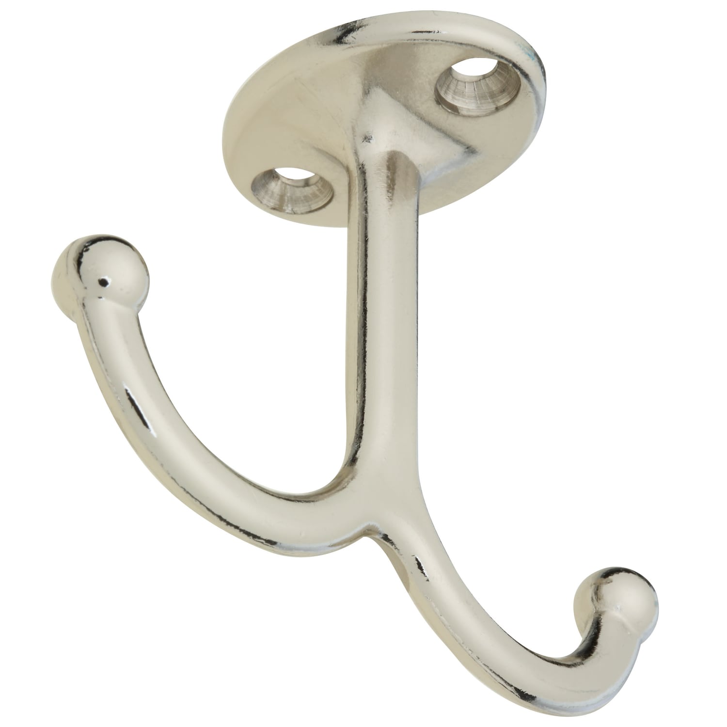 National - Hardware Nickel Silver Zinc Die Cast Decorative Ball Tip Undershelf Coat Hook 35 lb. ...