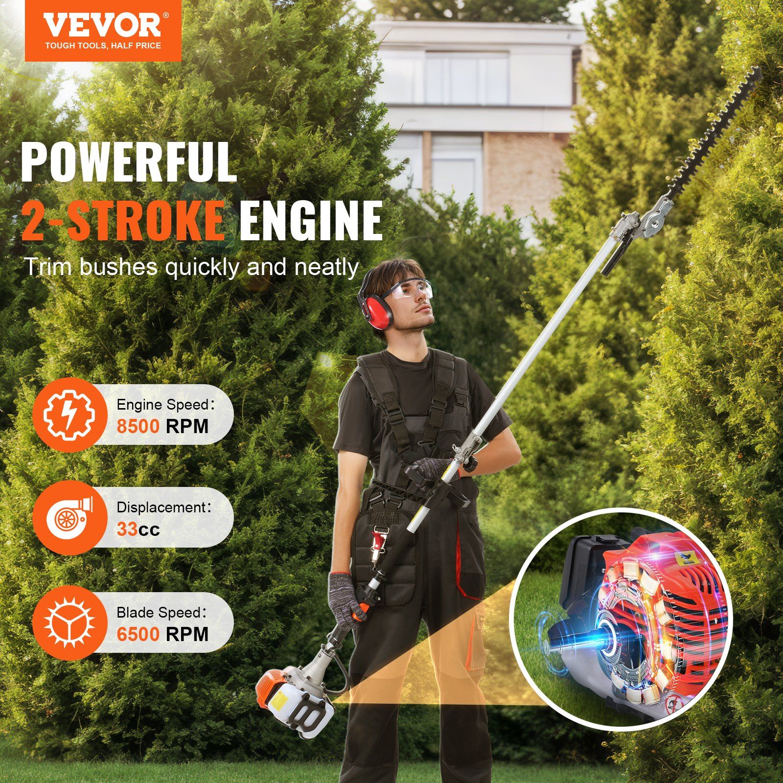 Tatayosi RY-0275ELG6 Cordless-Hedge-Trimmers - View #2
