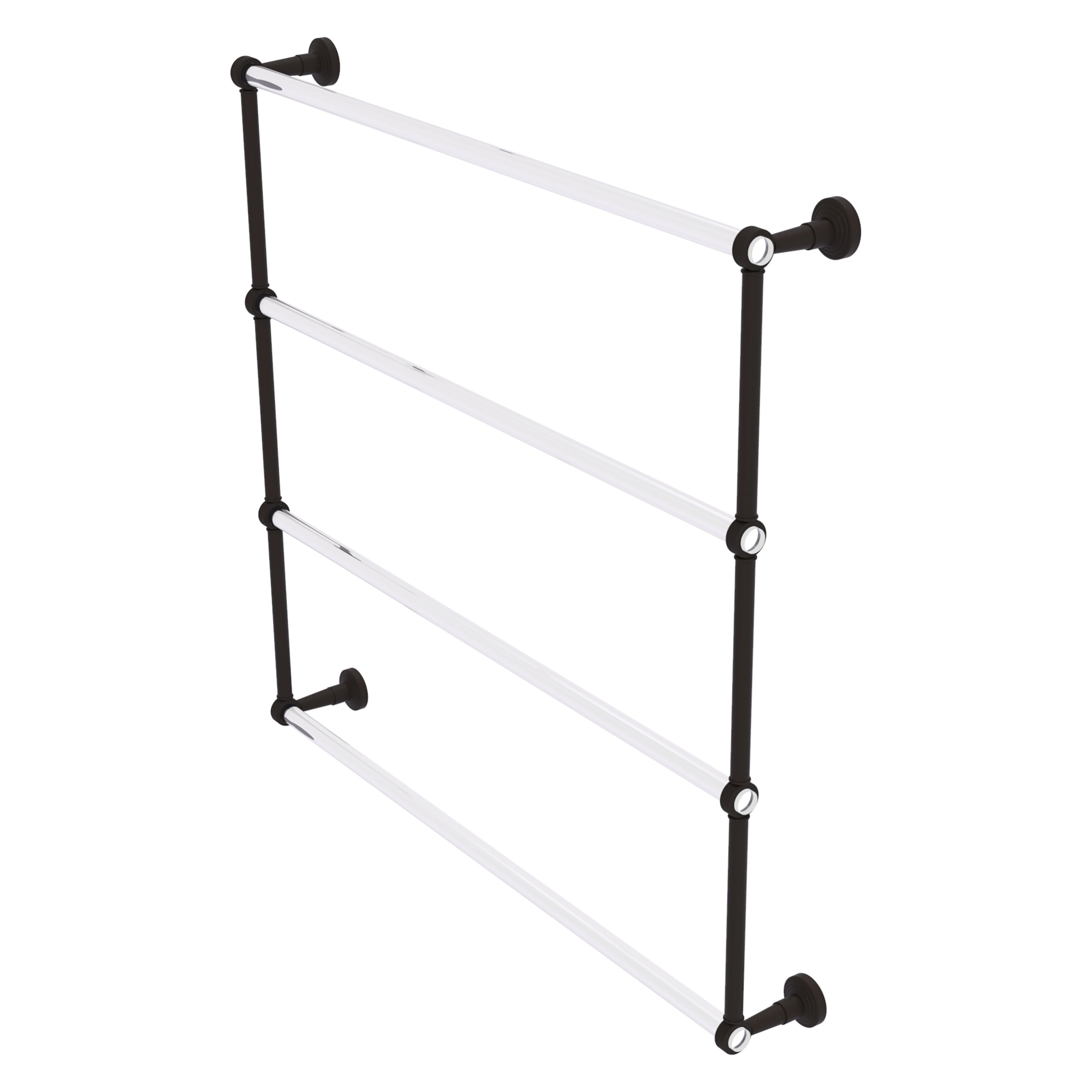 Allied Brass PB-28G-36-ORB Pacific Beach 36-in double Oil Rubbed Bronze Wall mount 4-tier Towel Bar