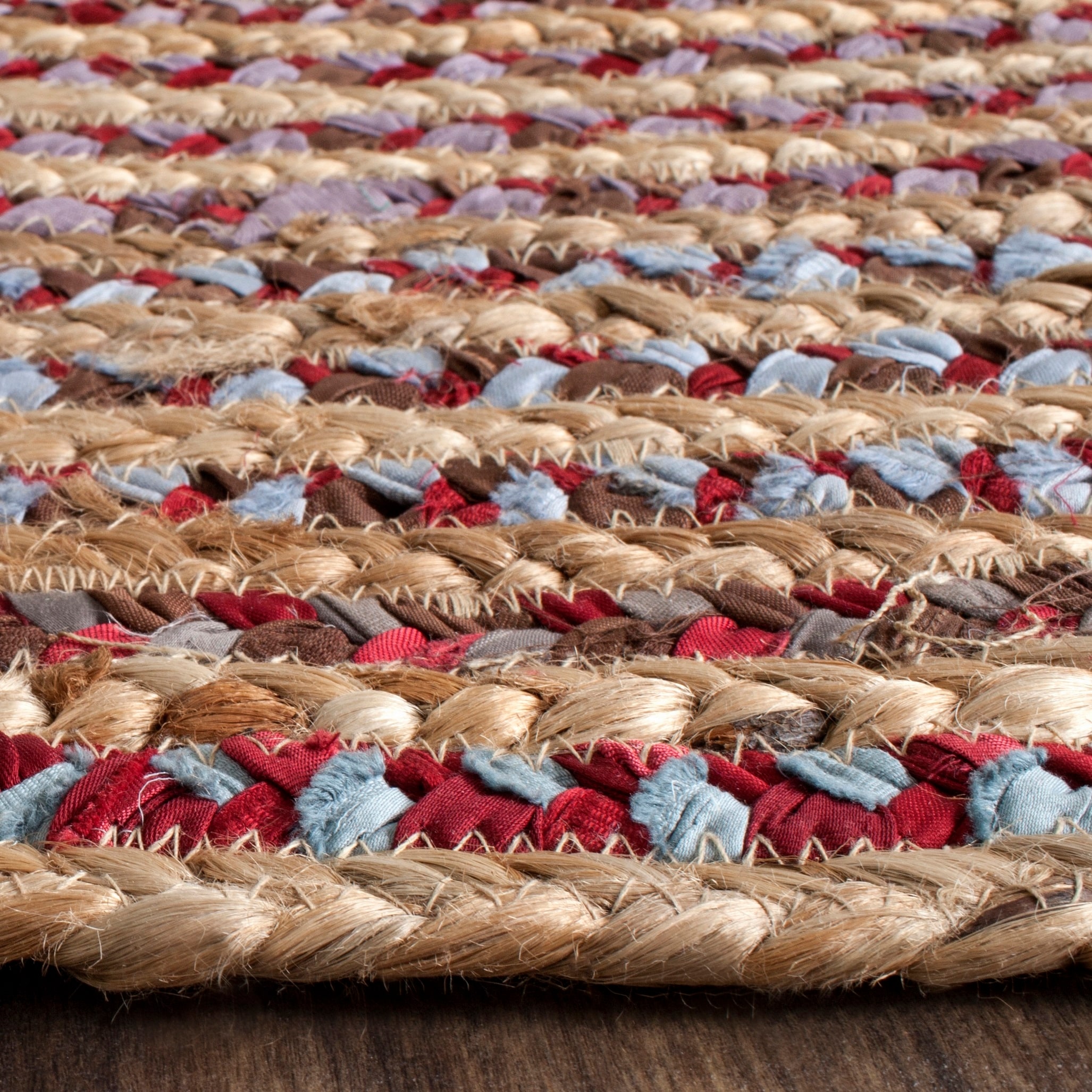 Cape Cod Multicolor Oval Flat Woven Jute Rug