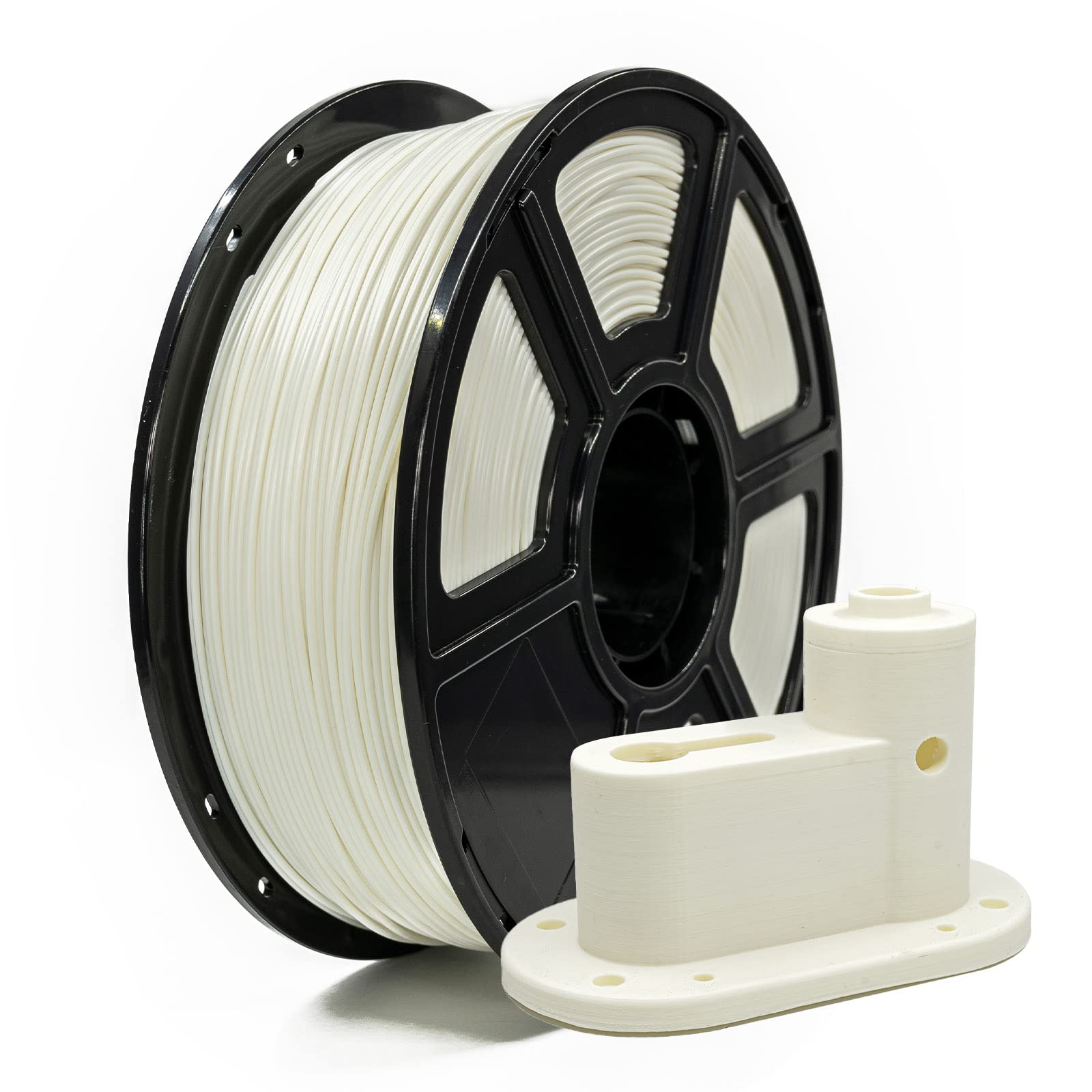 FLASHFORGE  ASA 3D Printer Filament 1.75mm White 1kg 2.2lbs Dimensional Accuracy 0.02mm UV Resistant Durable Ideal for Outdoor Functional Printing Parts