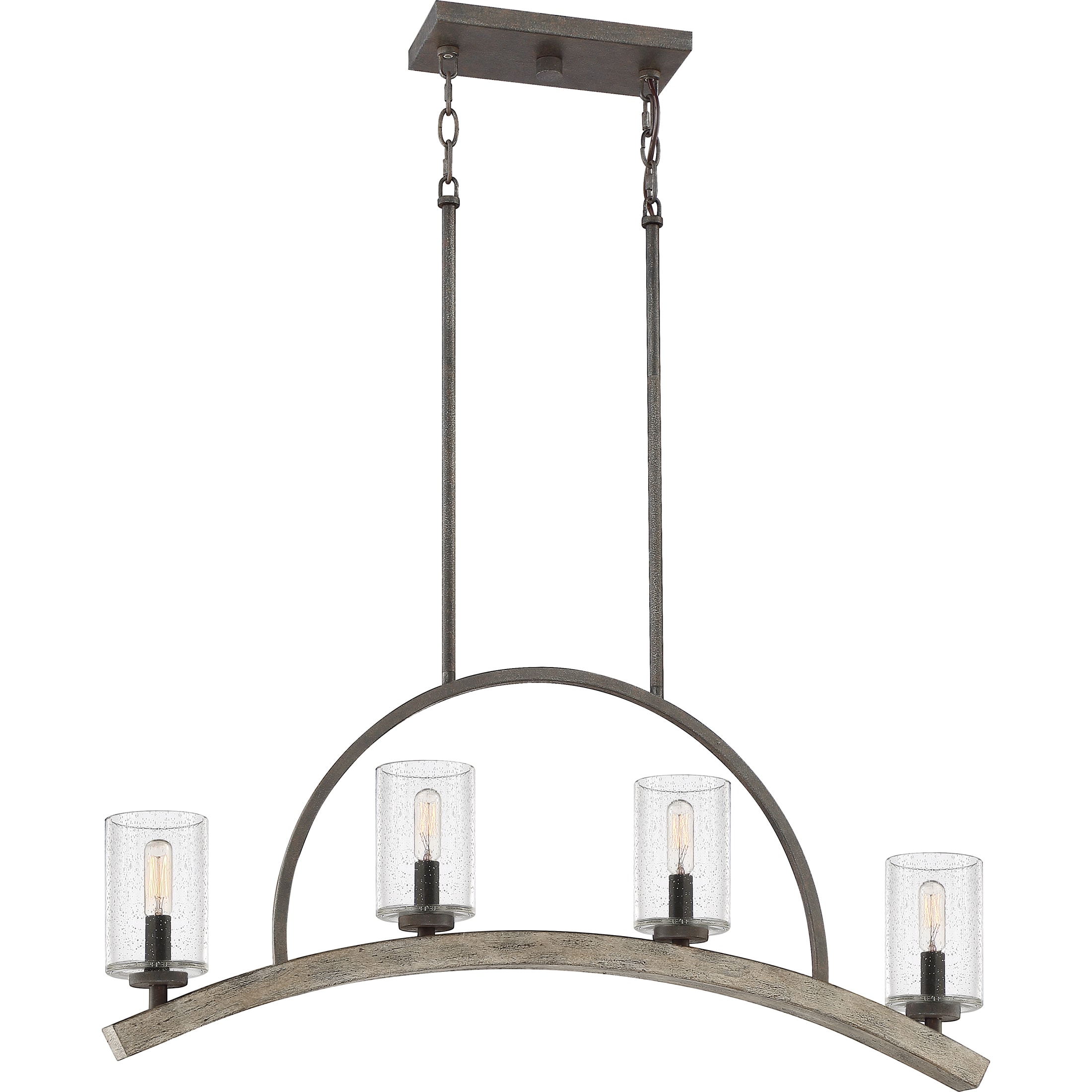 4 light linear chandelier