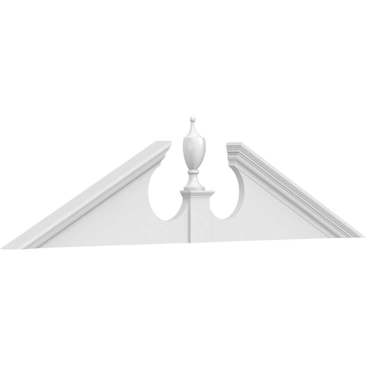 Ekena Millwork PEDPS068X170ACR00 68-Inches W x 17-Inches L PVC Pediment
