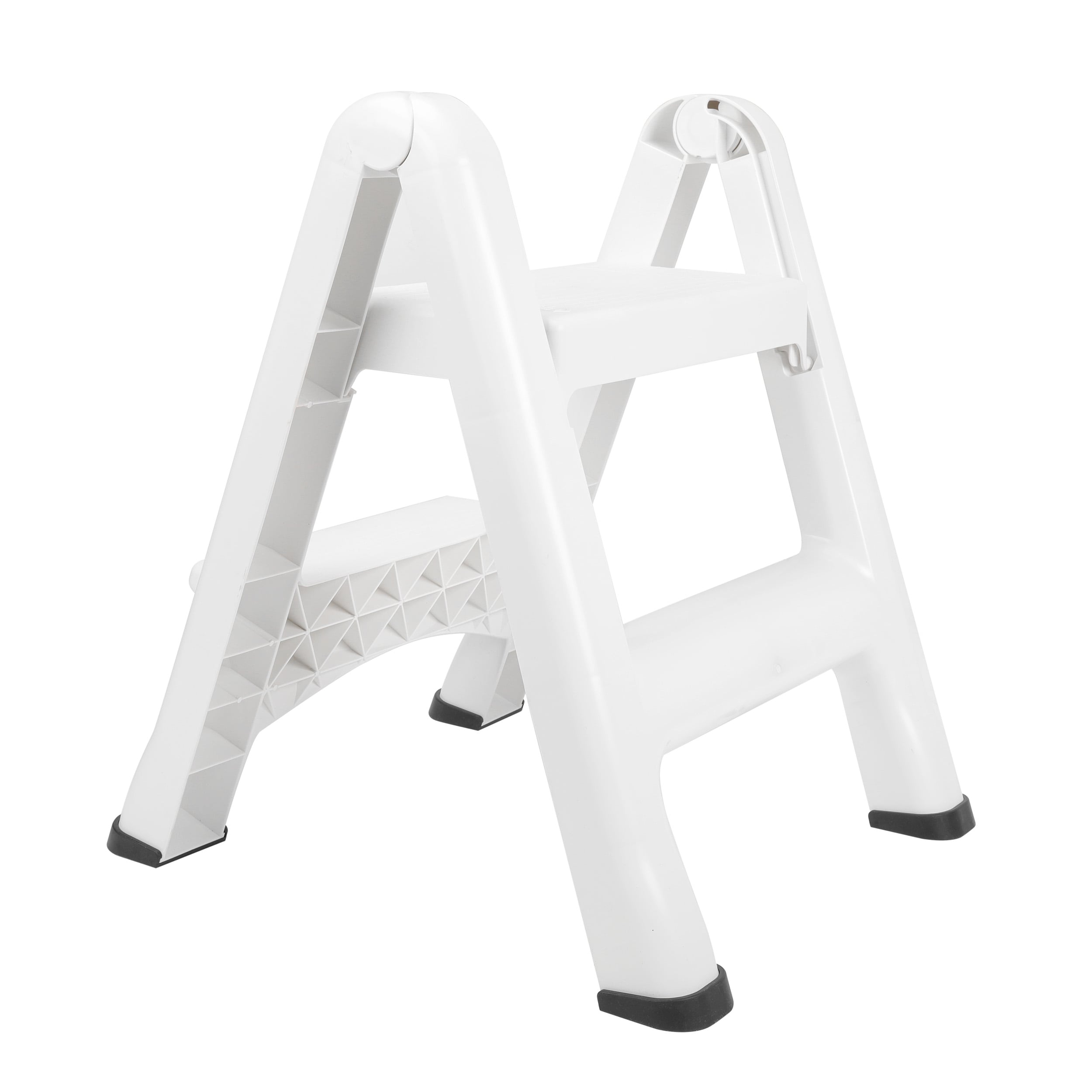 Project Source 59001 2 -Step 300-lb Capacity White Plastic Foldable Step Stool