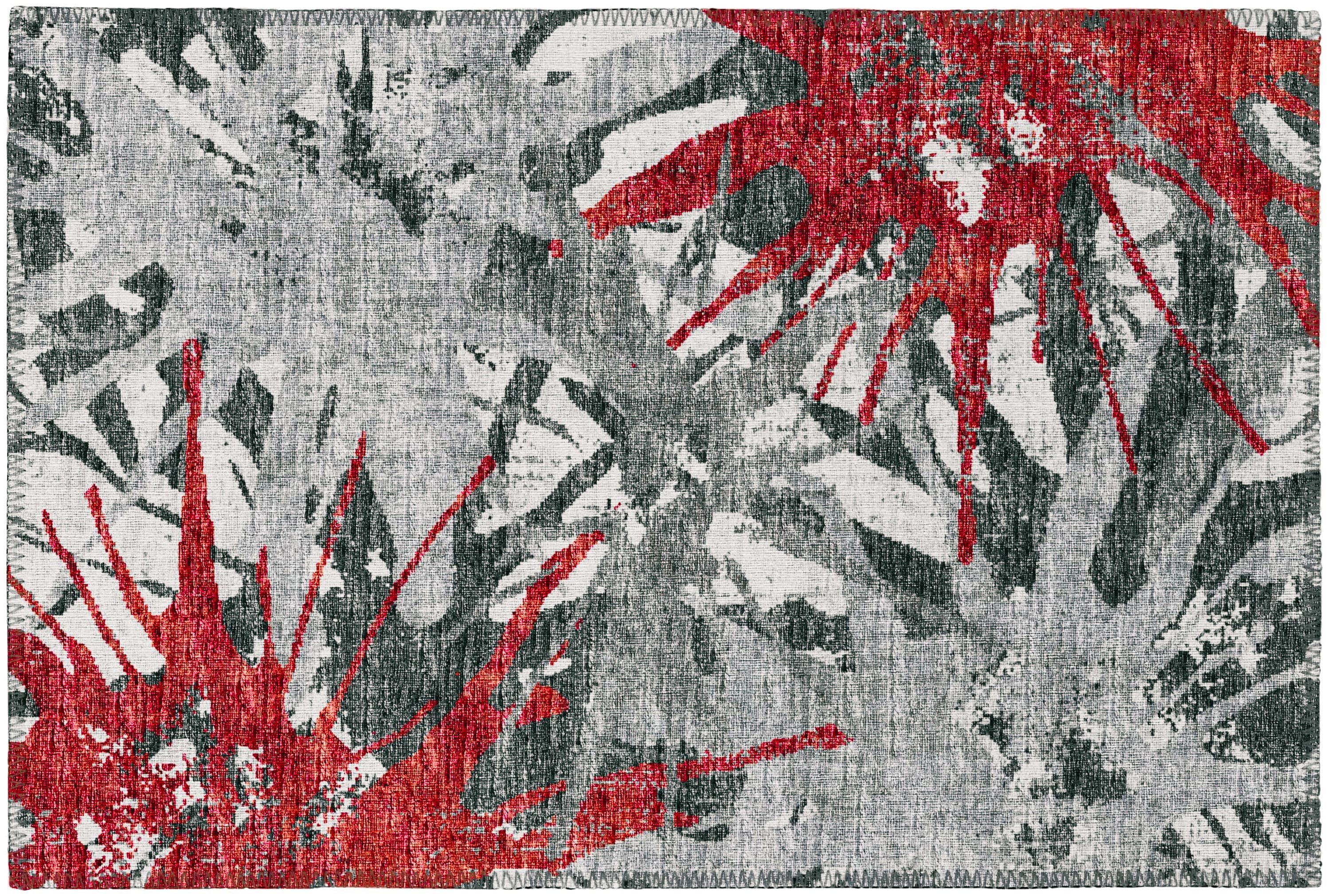 Addison Rugs ABV36RE20X30 Bravado 2 x 3 (ft) Chenille Red Rectangular Indoor/Outdoor Abstract Southwestern Machine washable Throw rug