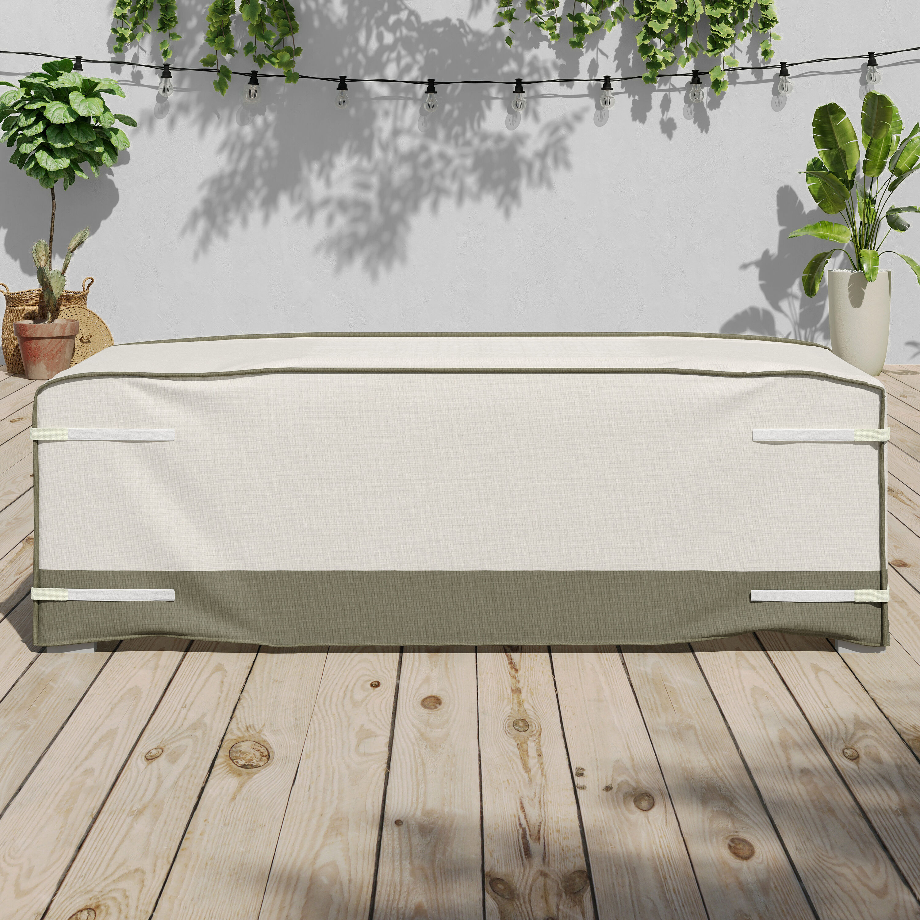 Octans SL2C00250 overall beige with olive accent Polyester Patio Furniture Cover For Cover all