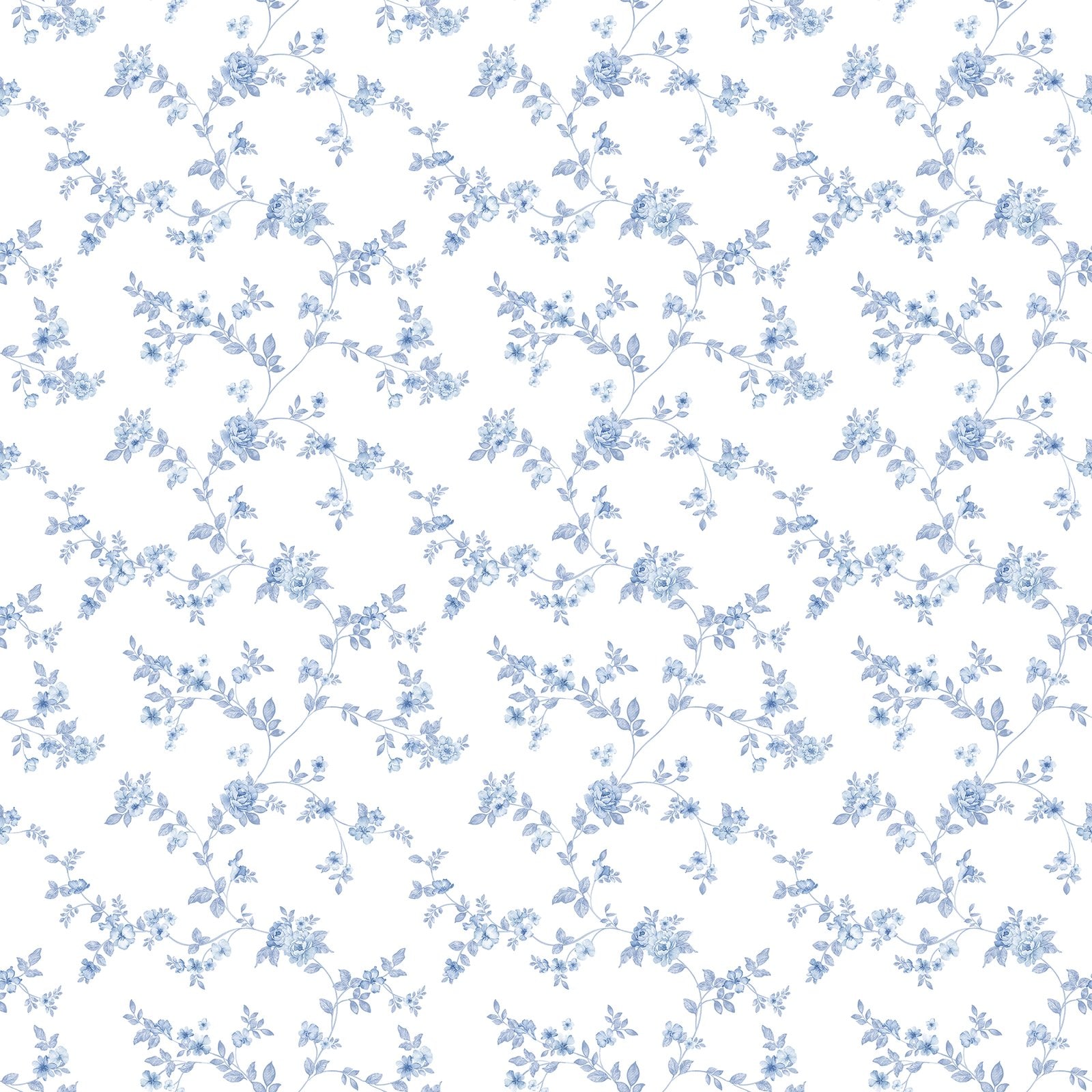 Galerie - Small Prints Delicate Floral Blue Wallpaper G56647