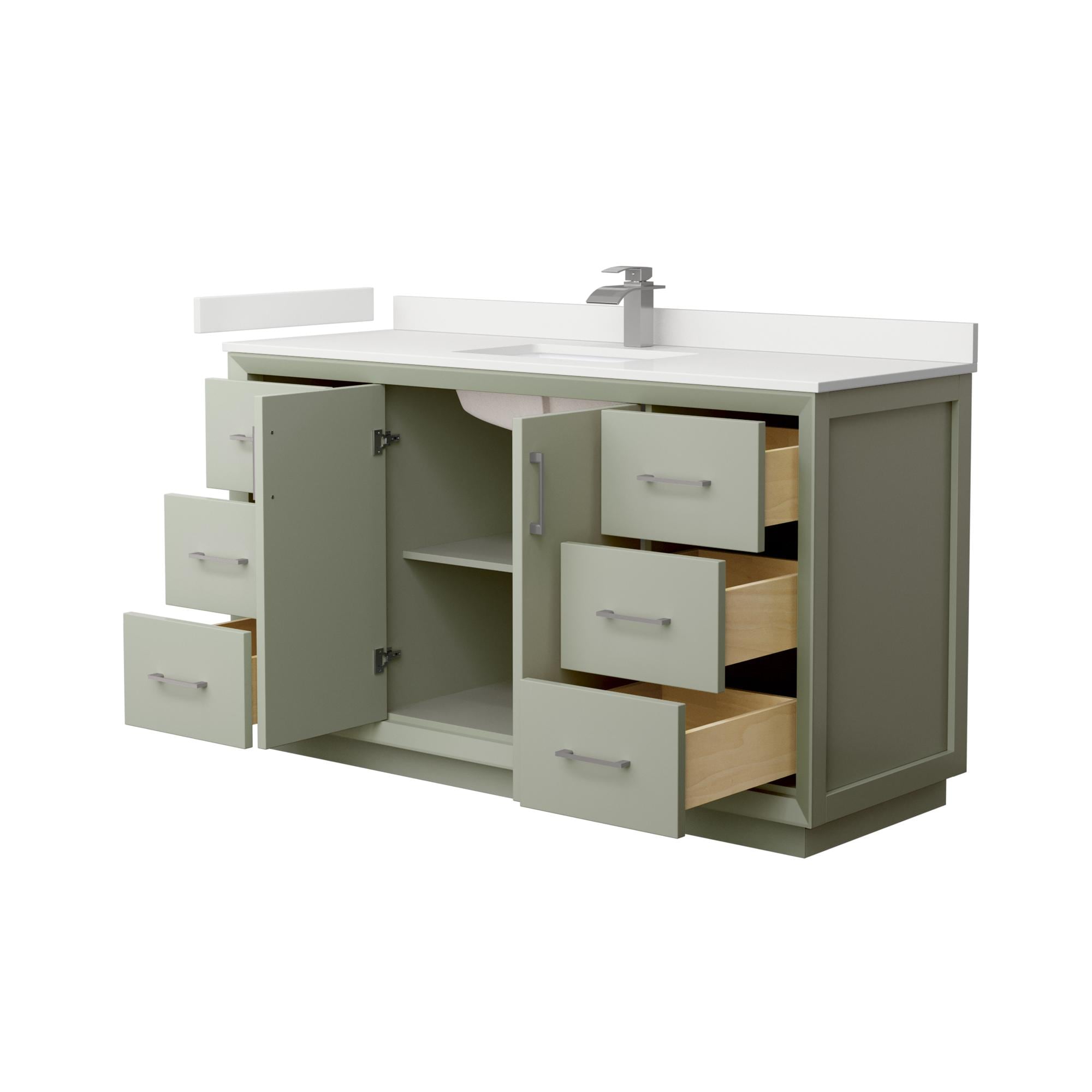 Wyndham Collection WCF414160SLGWQUNSMXX Bath-Vanity-Combo - View #2