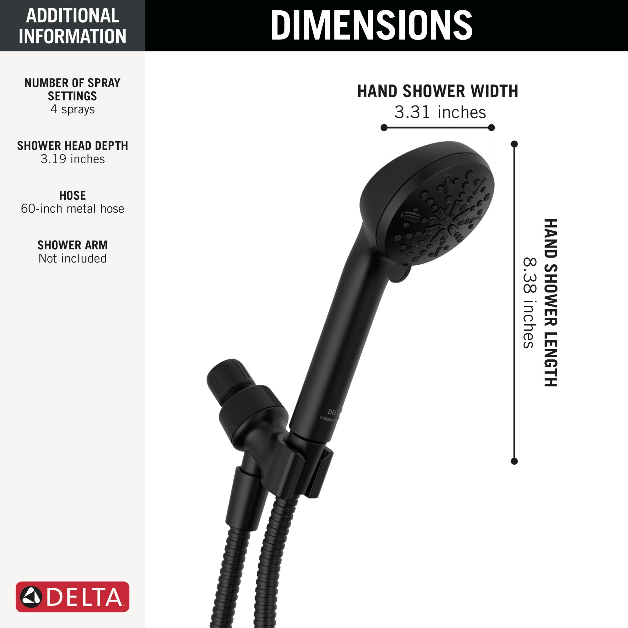 Delta 75413DBL Fixed-Showerhead - View #3