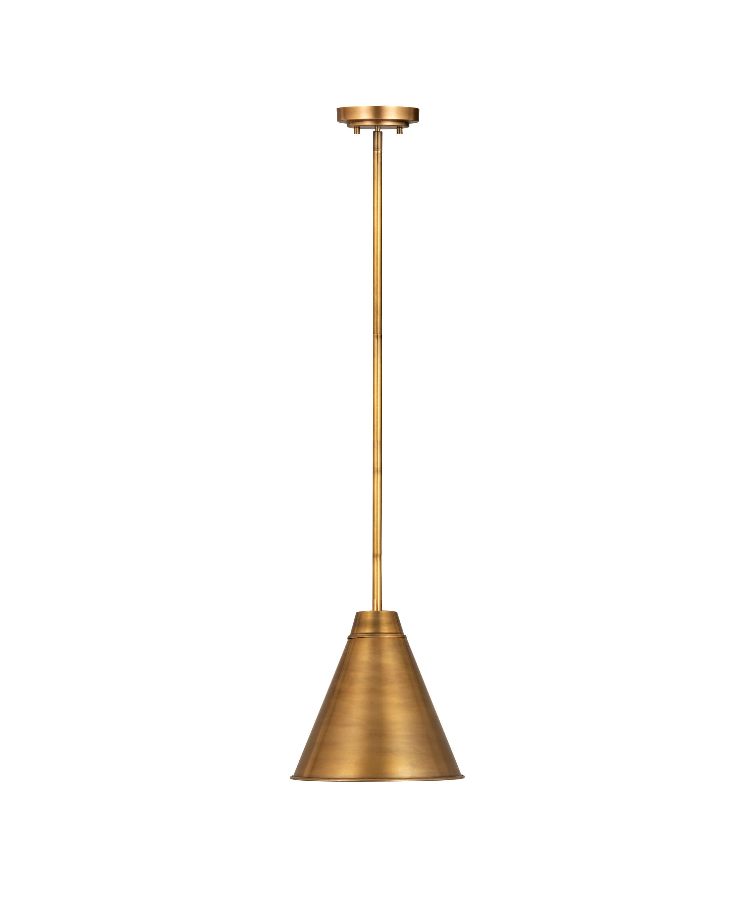 Z-Lite 6011P12-RB Eaton Rubbed Brass Modern/contemporary Cone Medium Hanging Pendant light