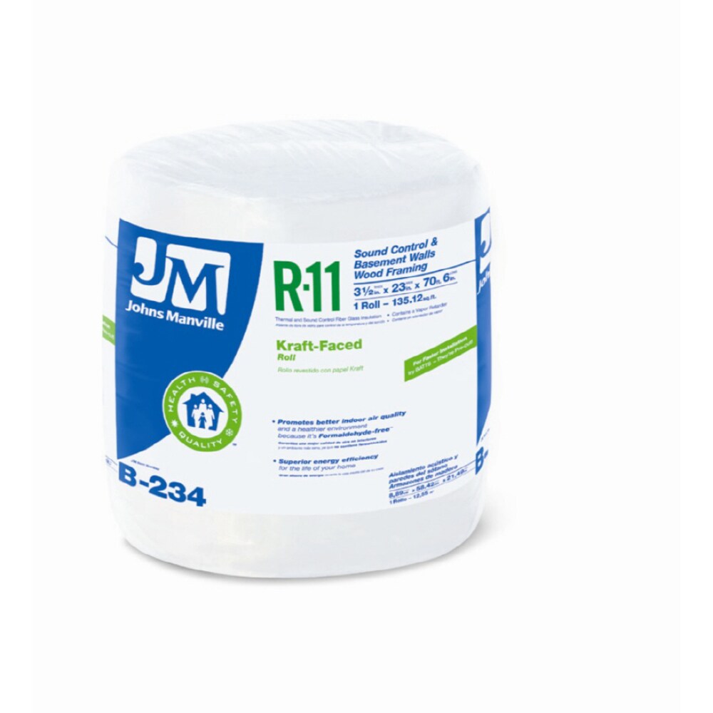 Johns Manville 11 Wall Kraft Faced Fiberglass Roll Insulation