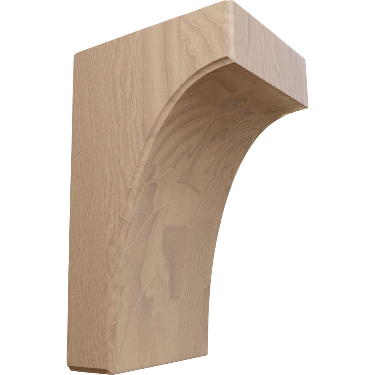 Ekena Millwork BKTW05X06X10CVGM Clarksville 5-1/4-in x 6-in x 10-in Mahogany Brown Wood Standard bracket