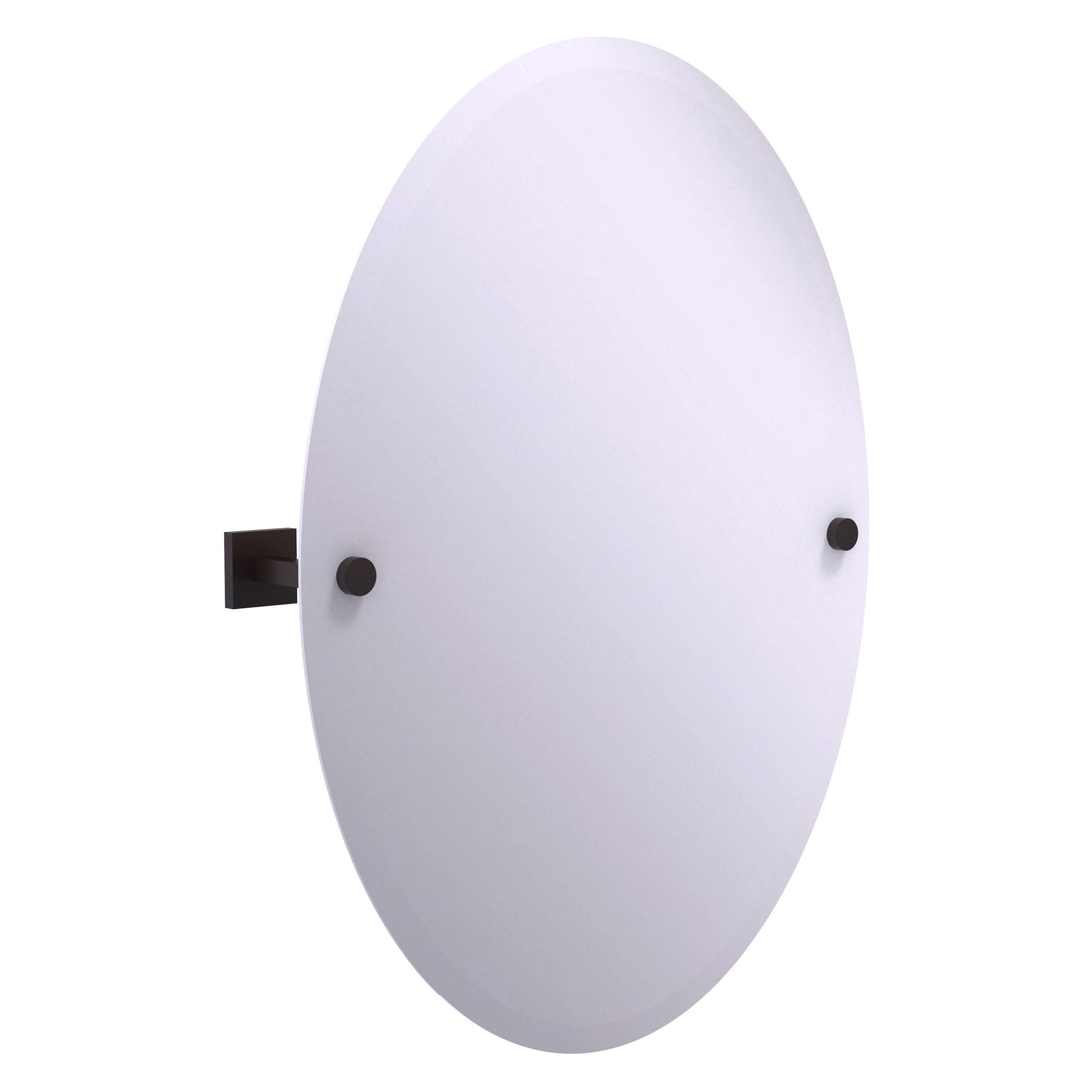 Allied Brass MT-91-VB Montero 3.7-Inches x 28.5-Inches Beveled Frameless Oval Tilting Bathroom Vanity Mirror ( Venetian Bronze )