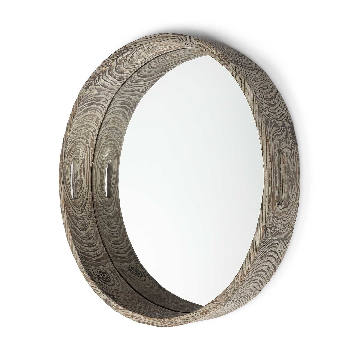 HomeRoots 4000376023 28-in x 5-in Natural Wood Round Serving Tray