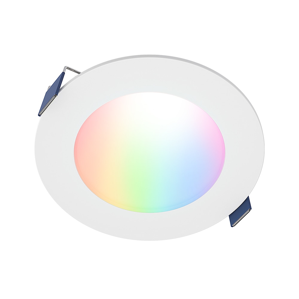 Halo Smart Bluetooth Compatibility White 4-in 632-Lumen Switchable White  Round Dimmable LED Recessed Downlight in the Recessed Downlights department  at