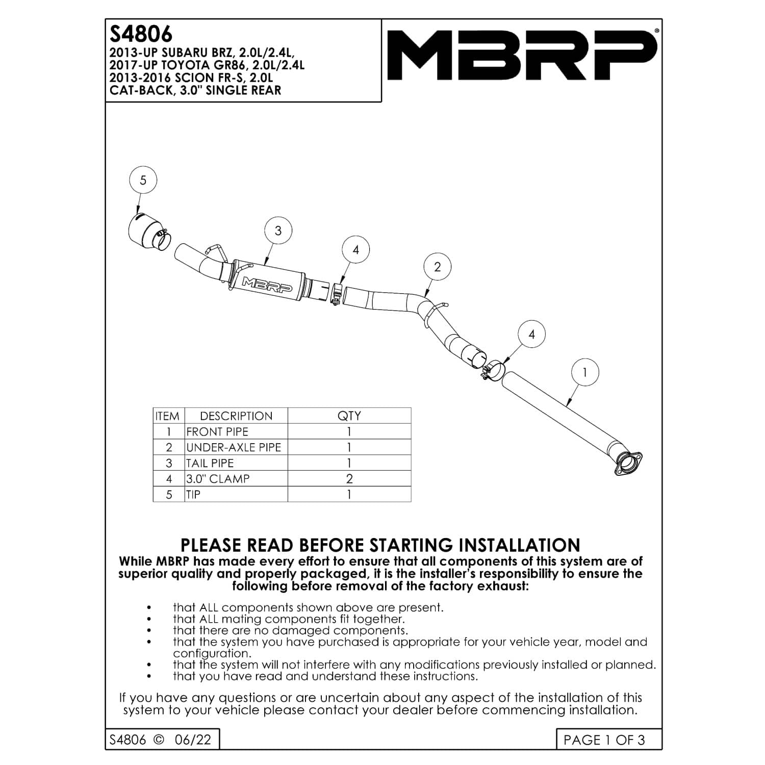 MBRP S48063BE Exterior-Car-Acc - View #2