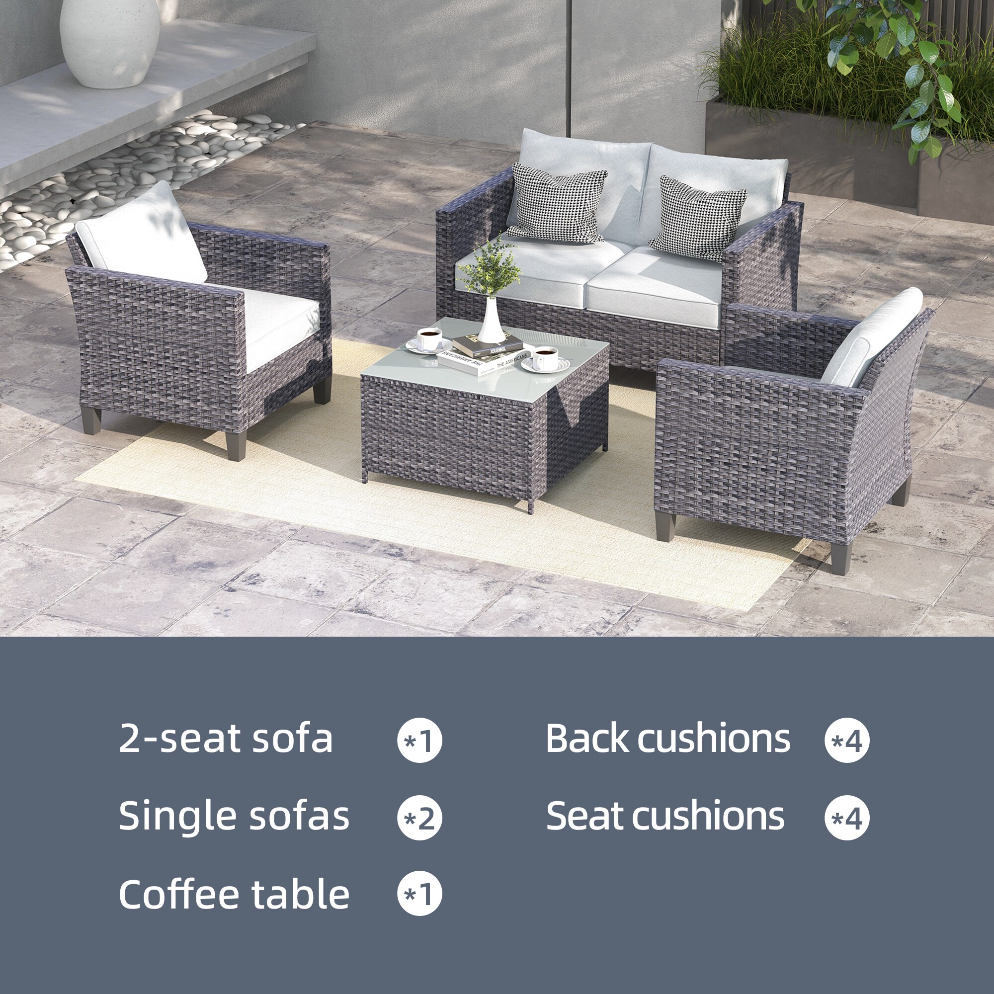 Ovios LRS7024 Patio-Conversation-Sets - View #7
