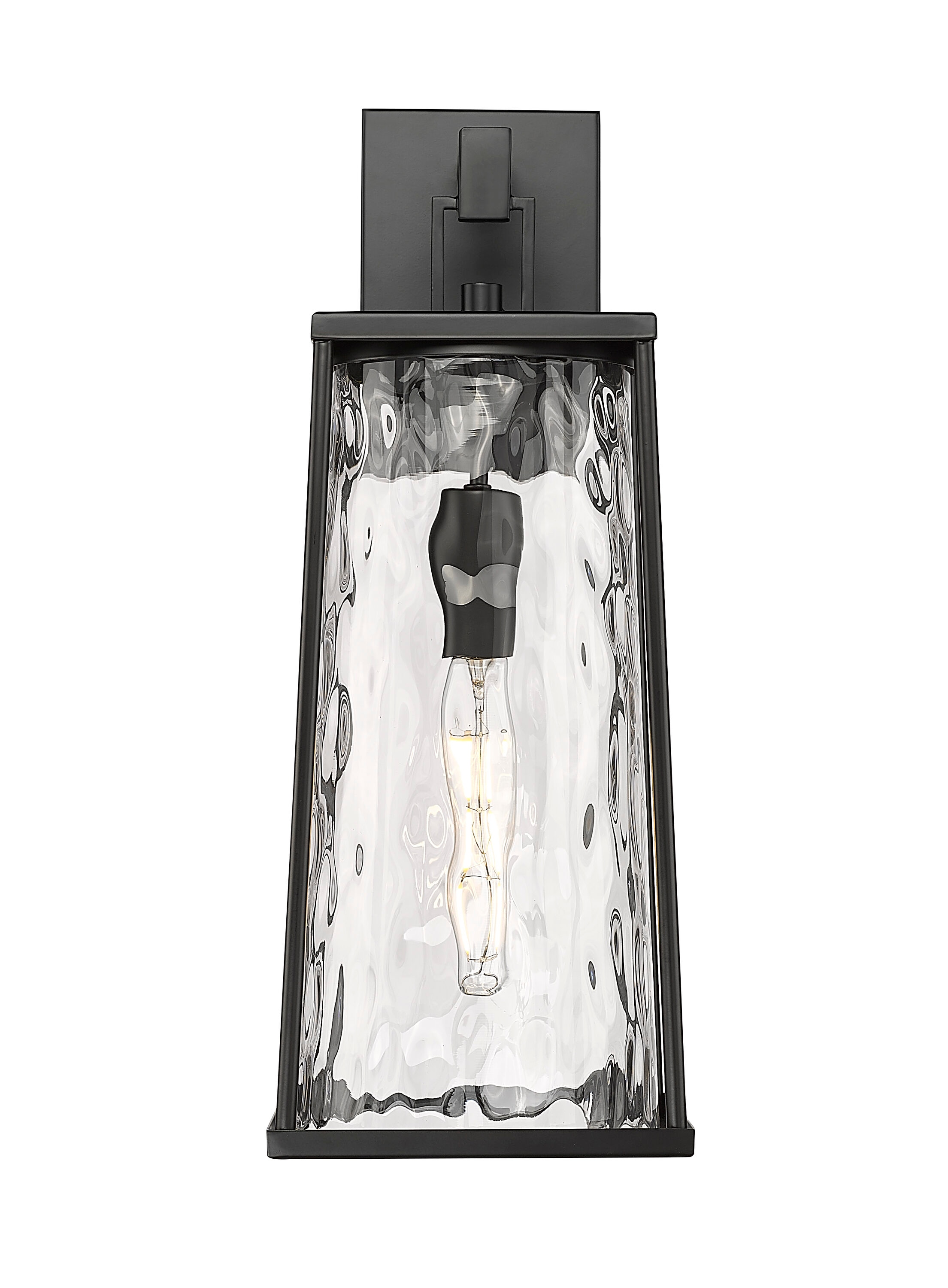 Millennium Lighting 10611-PBK Dutton 1 -Light 19.75-in H Matte Black Hardwired Outdoor Wall Light