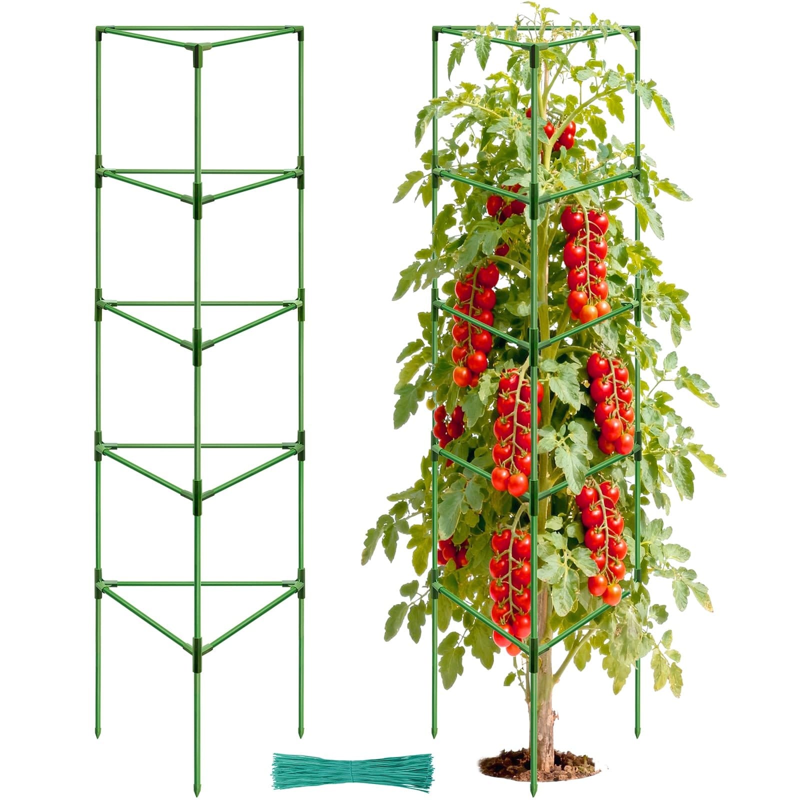 Afoxsos 2 Pack 72 Inch Extra Tall Heavy Duty Metal Tomato Cages