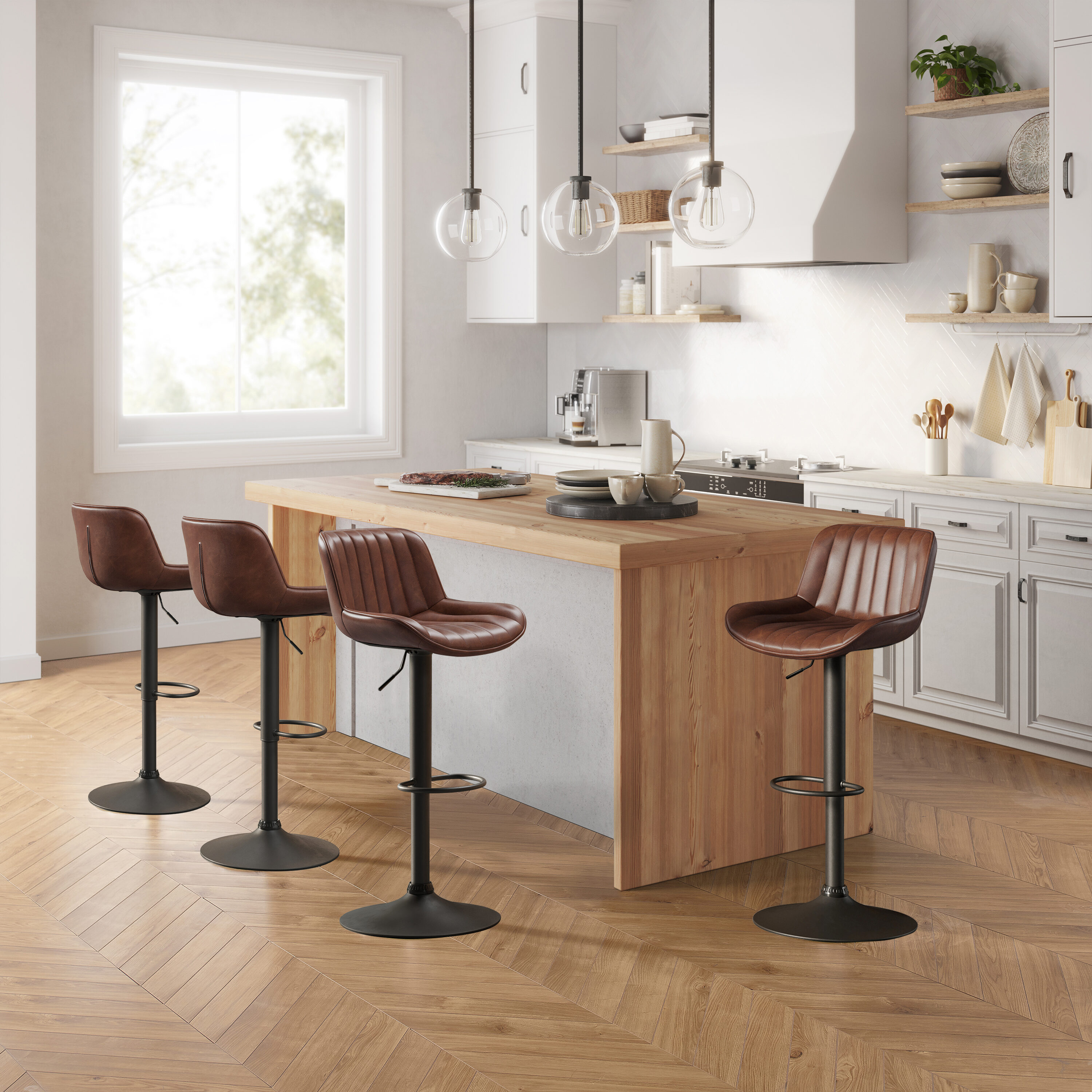 Art Leon BS022-2-YEBR-PU stools - View #5