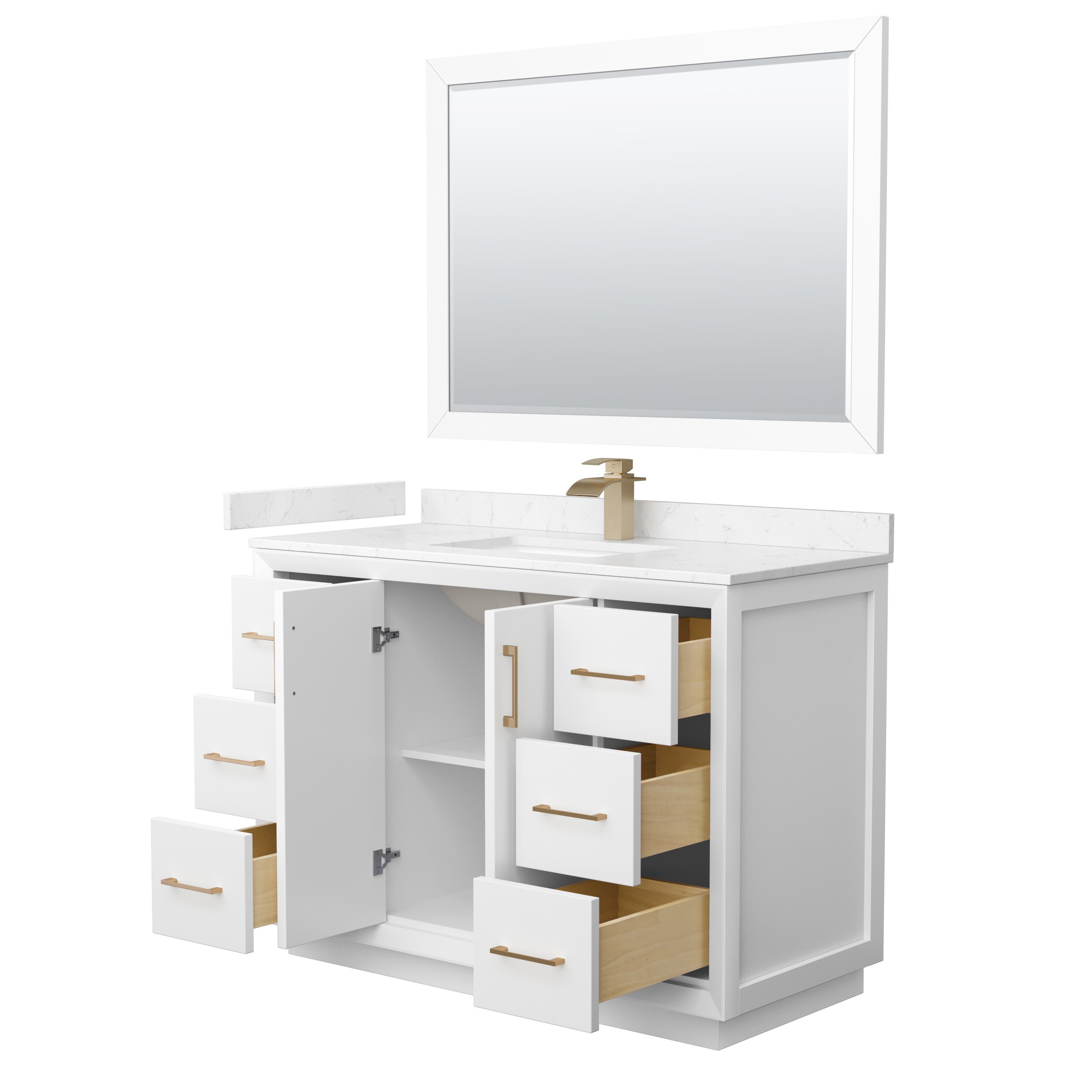 Wyndham Collection WCF414148SWZC2UNSM46 Bath-Vanity-Combo - View #2