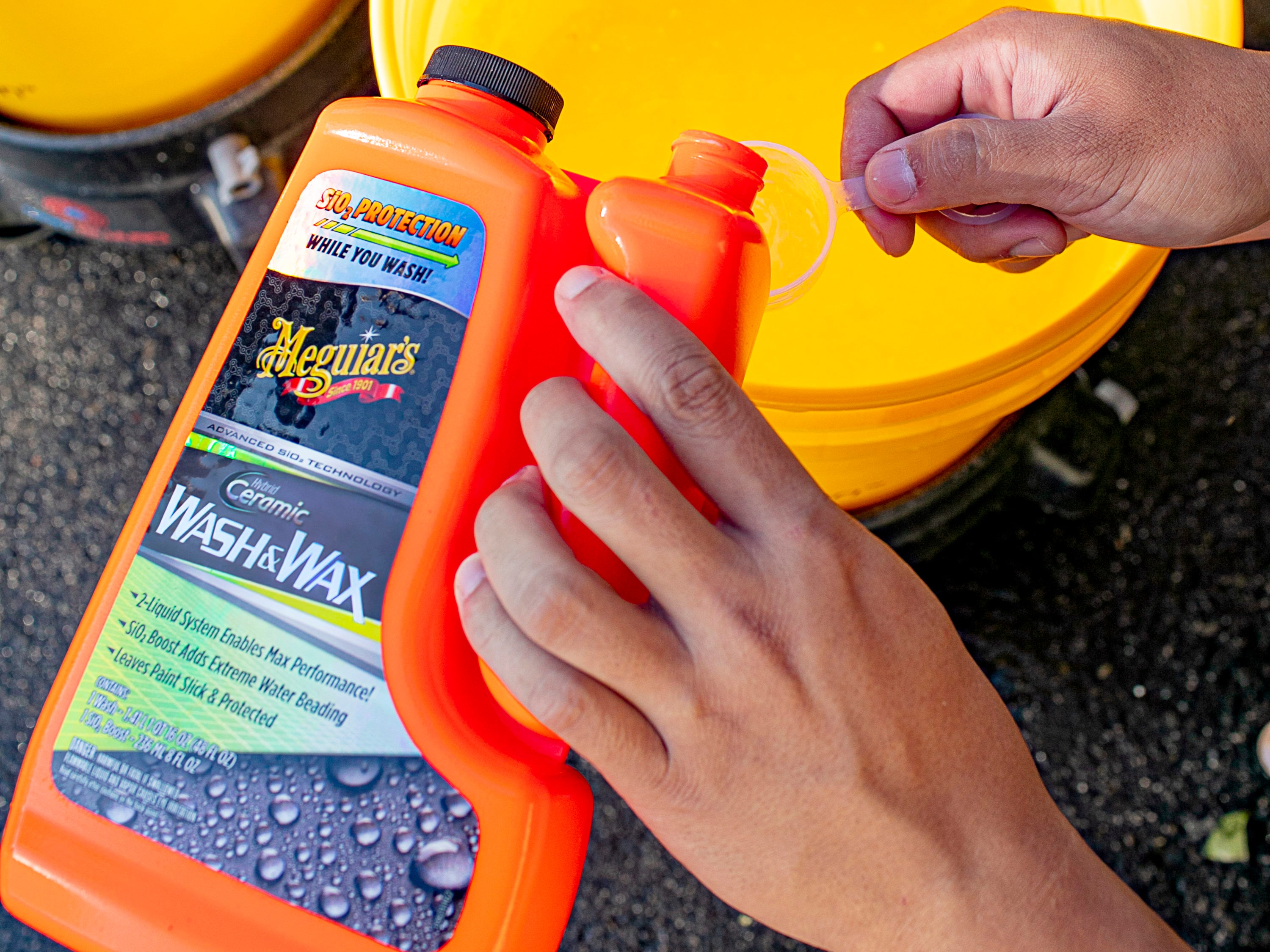 Meguiar's - As the weather gets nicer ☀️ it's time to get out and wash! 😎  Pictured here is our 2018 Costco exclusive Carnauba Wash & Wax in 1 gal.  Look for