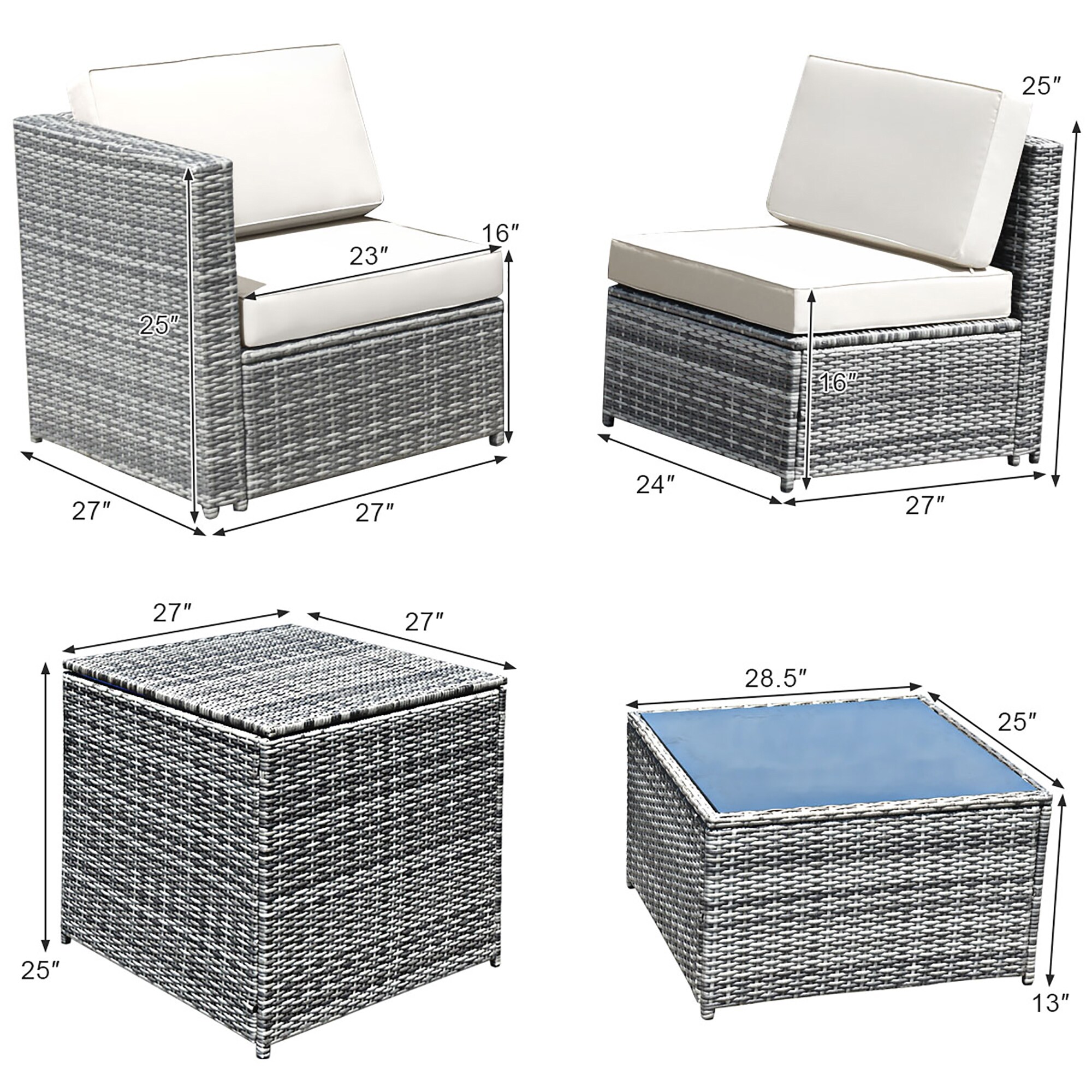 Costway LWS00152 Patio-Conversation-Sets - View #2