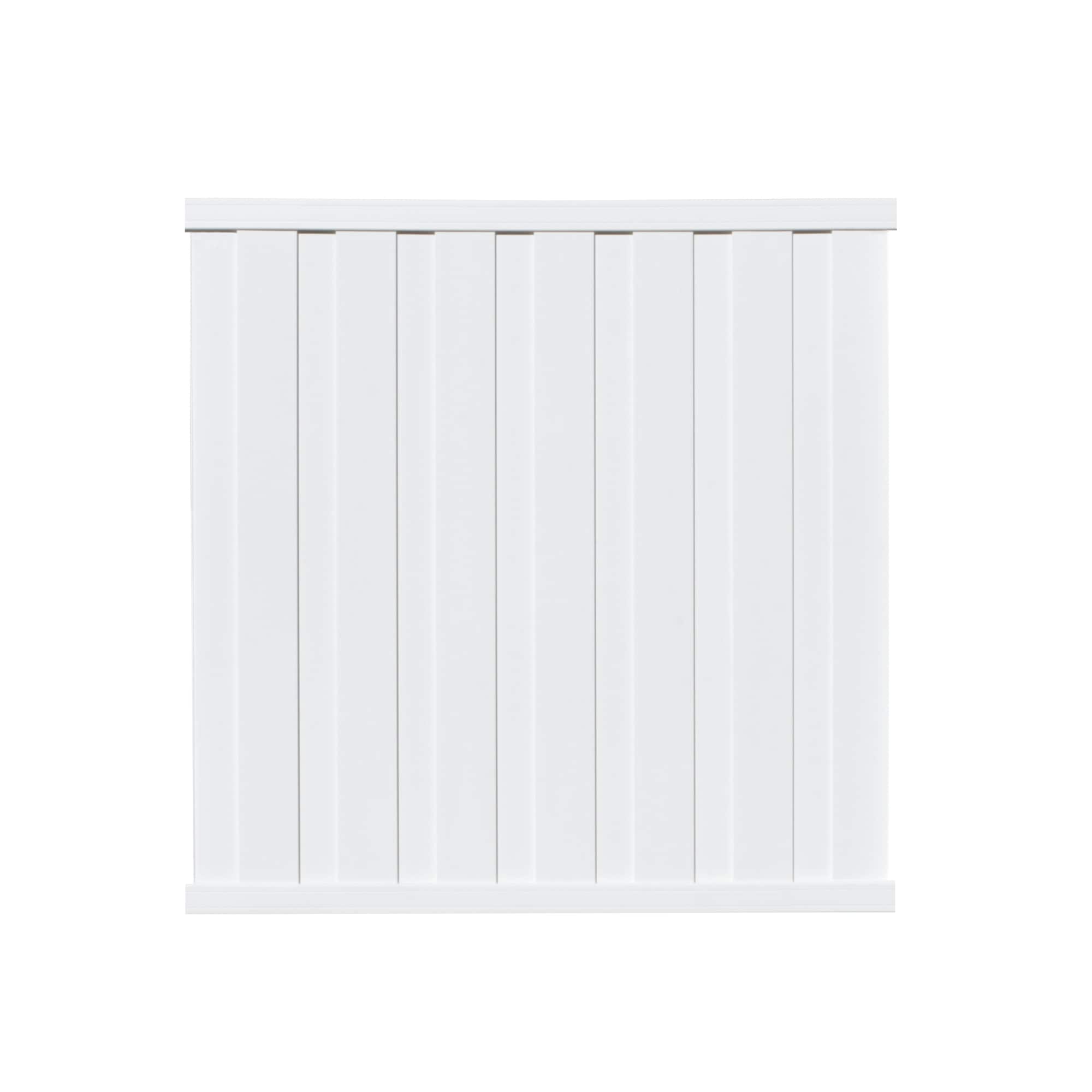 Outdoor Essentials 359464 Northport 6-ft H x 6-ft W White Privacy Vinyl Flat-top Fence Panel (Unassembled)