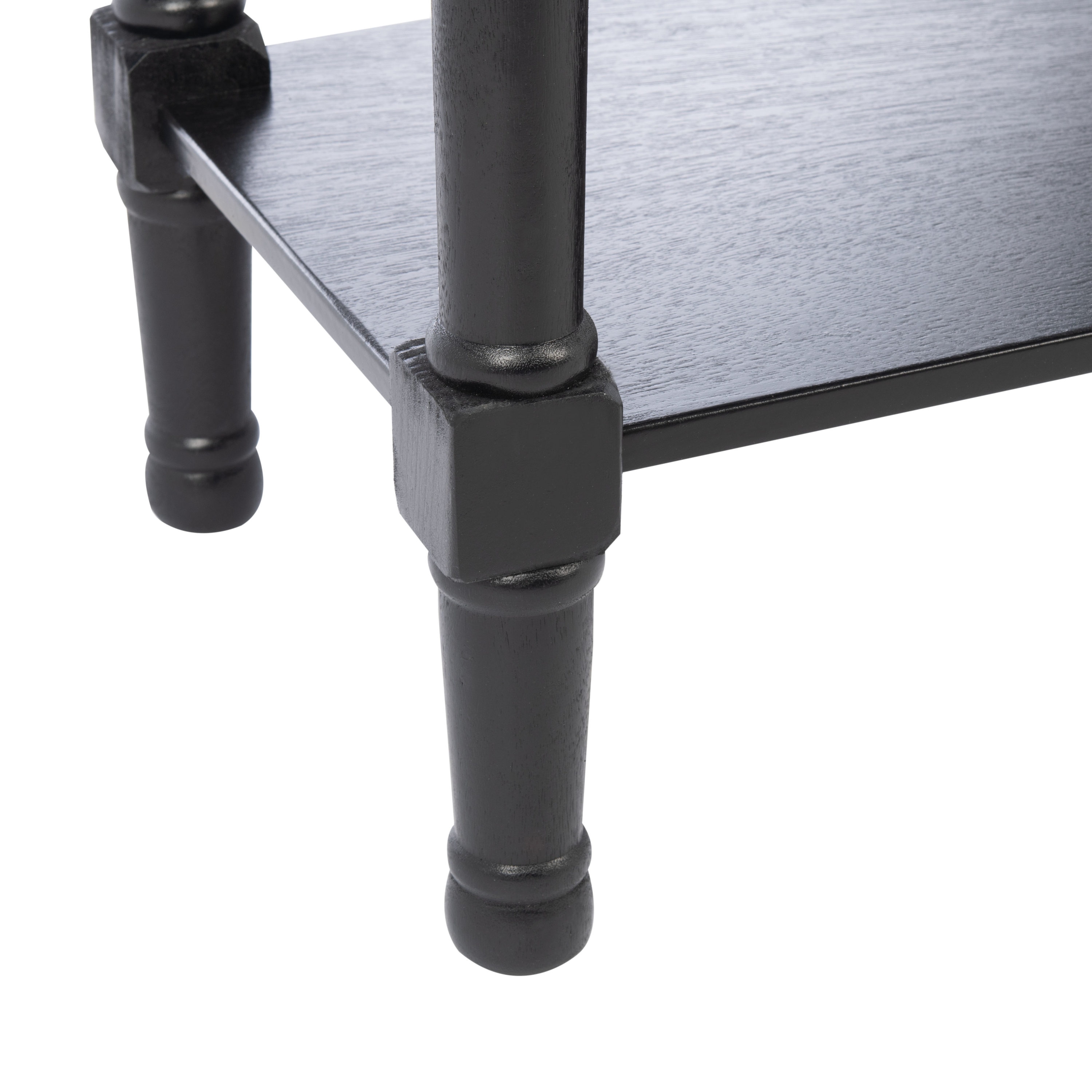 Ryder Black Striated 2-Drawer Console Table with Storage