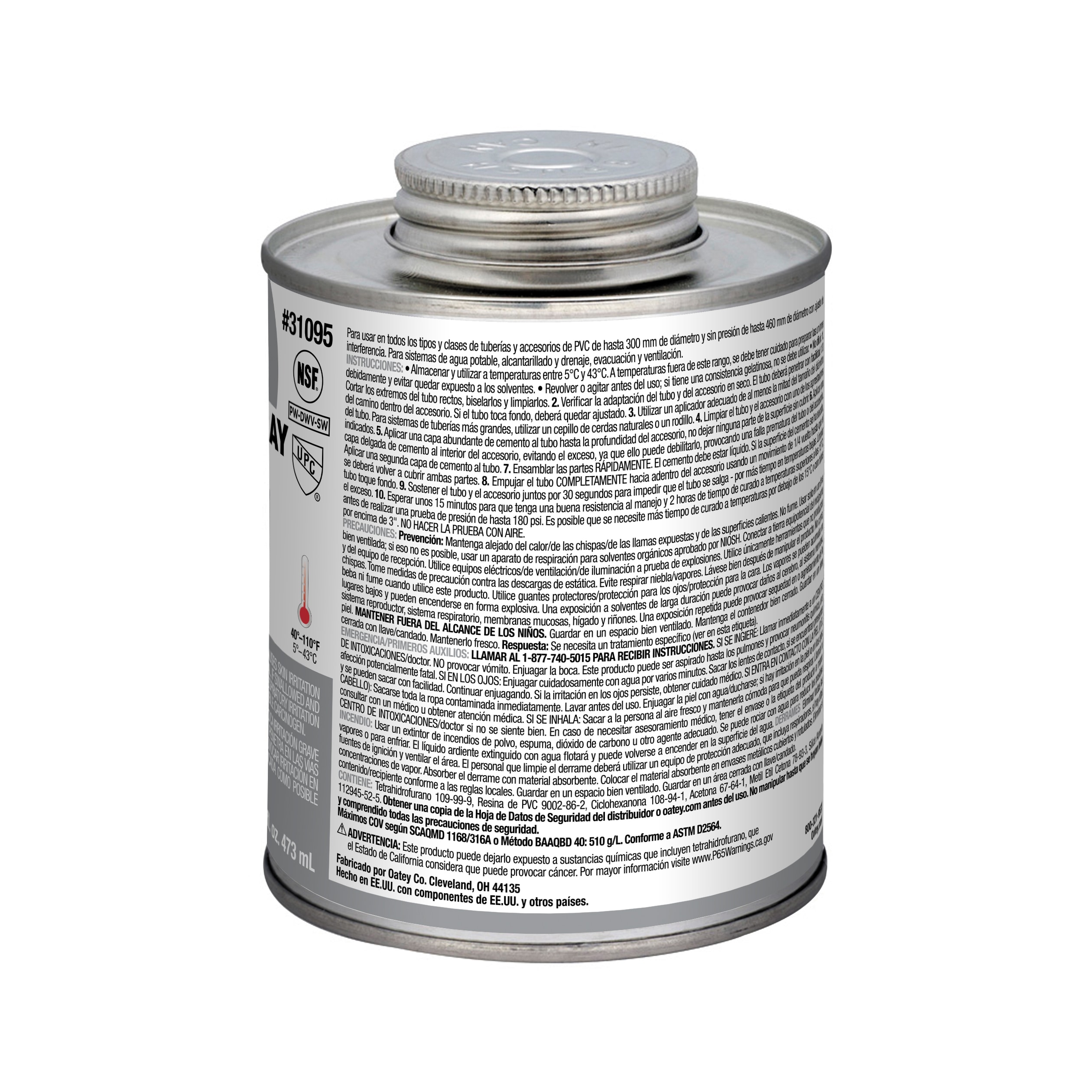 Oatey 31095L Pipe-Cements-Primers-Cleaners - View #10