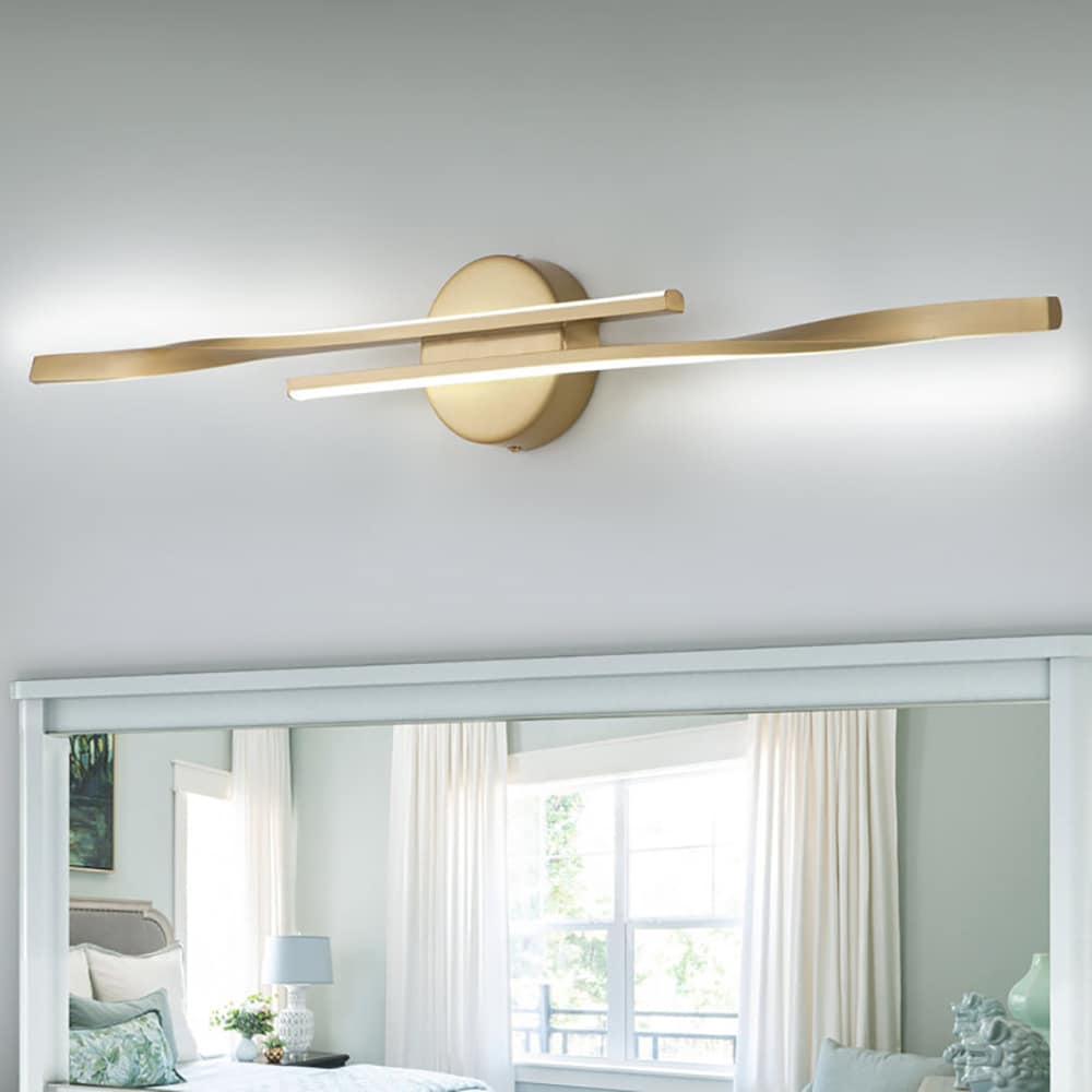 EDISLIVE Y81010000040408 31.5-in 2 -Light Gold Integrated LED Modern/contemporary Vanity light
