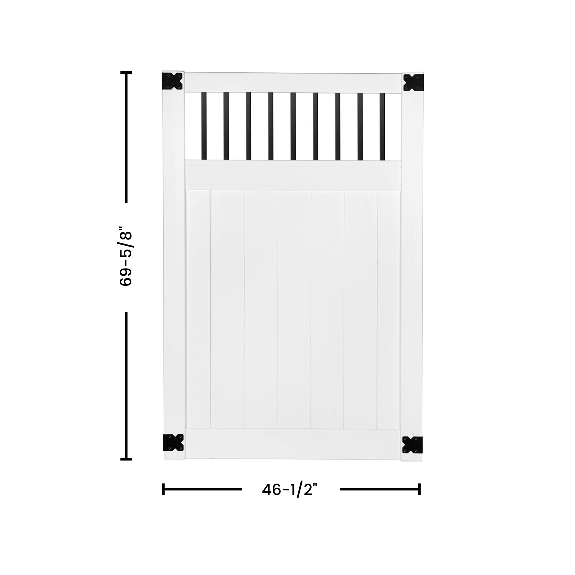 Outdoor Essentials Pro Series 4-ft H x 4-ft W White Vinyl Flat-top Fence Gate Kit (Unassembled)