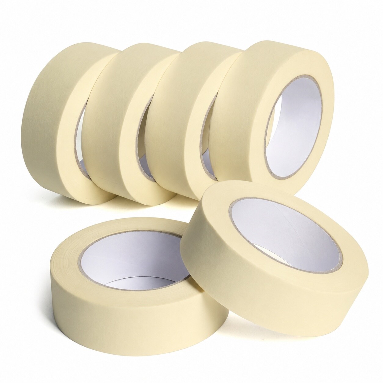 AOIZGMY  General Purpose Masking Tape 1 and four tenths Inches by 60 Yards Beige White Painters Tape for Painting Labeling DIY Arts Crafts Home