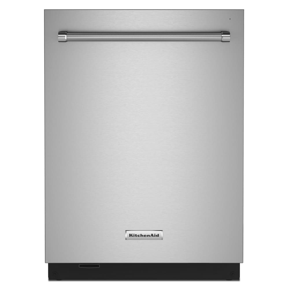 KitchenAid Eco Series 360 MAX JETS 24-in Top Control Built-In Dishwasher With Third Rack (Stainless Steel with Printshield Finish), 44-dBA Very Quiet Sound Level