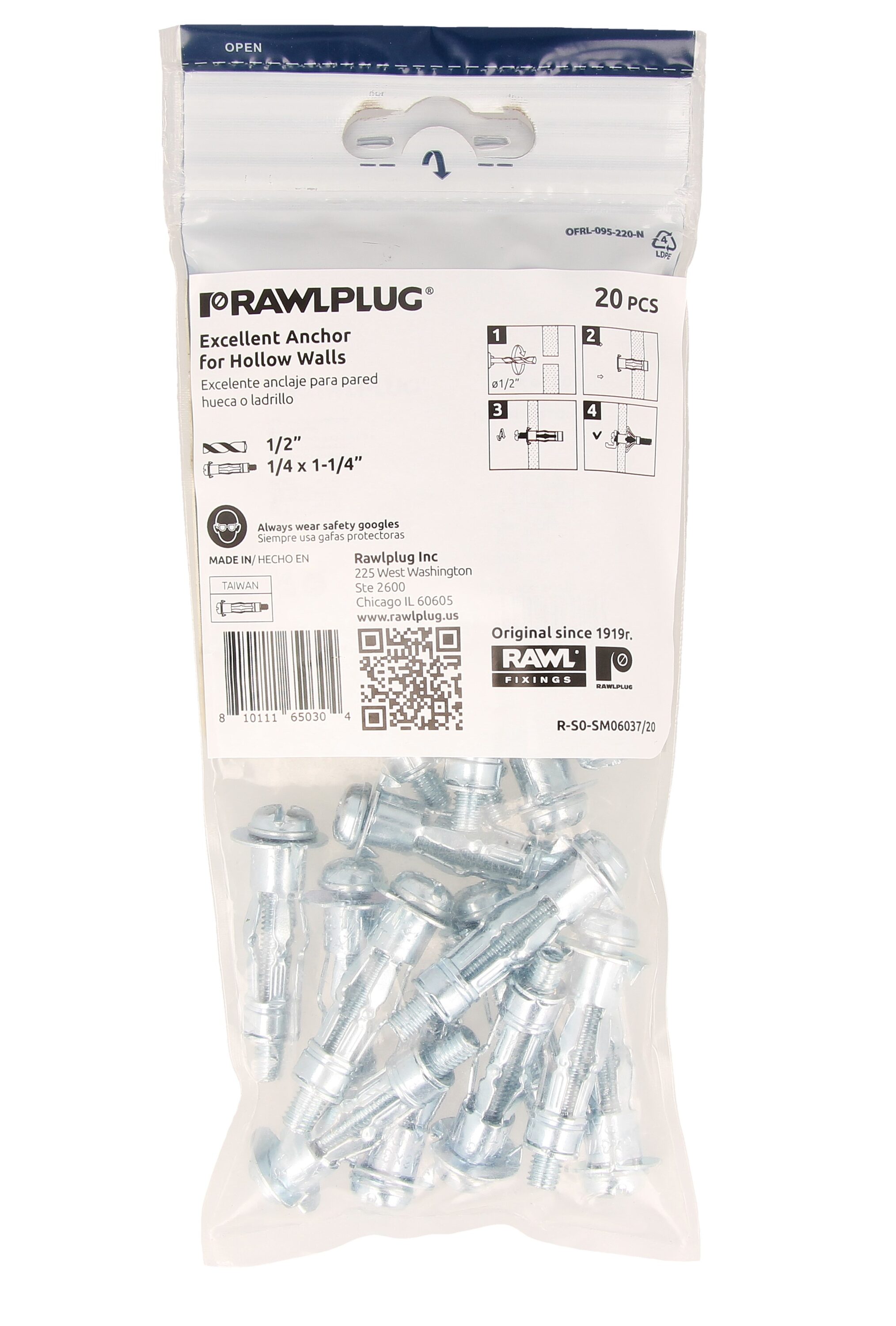 Rawlplug R-S0-SM06037-20 Drywall-Anchors - View #5