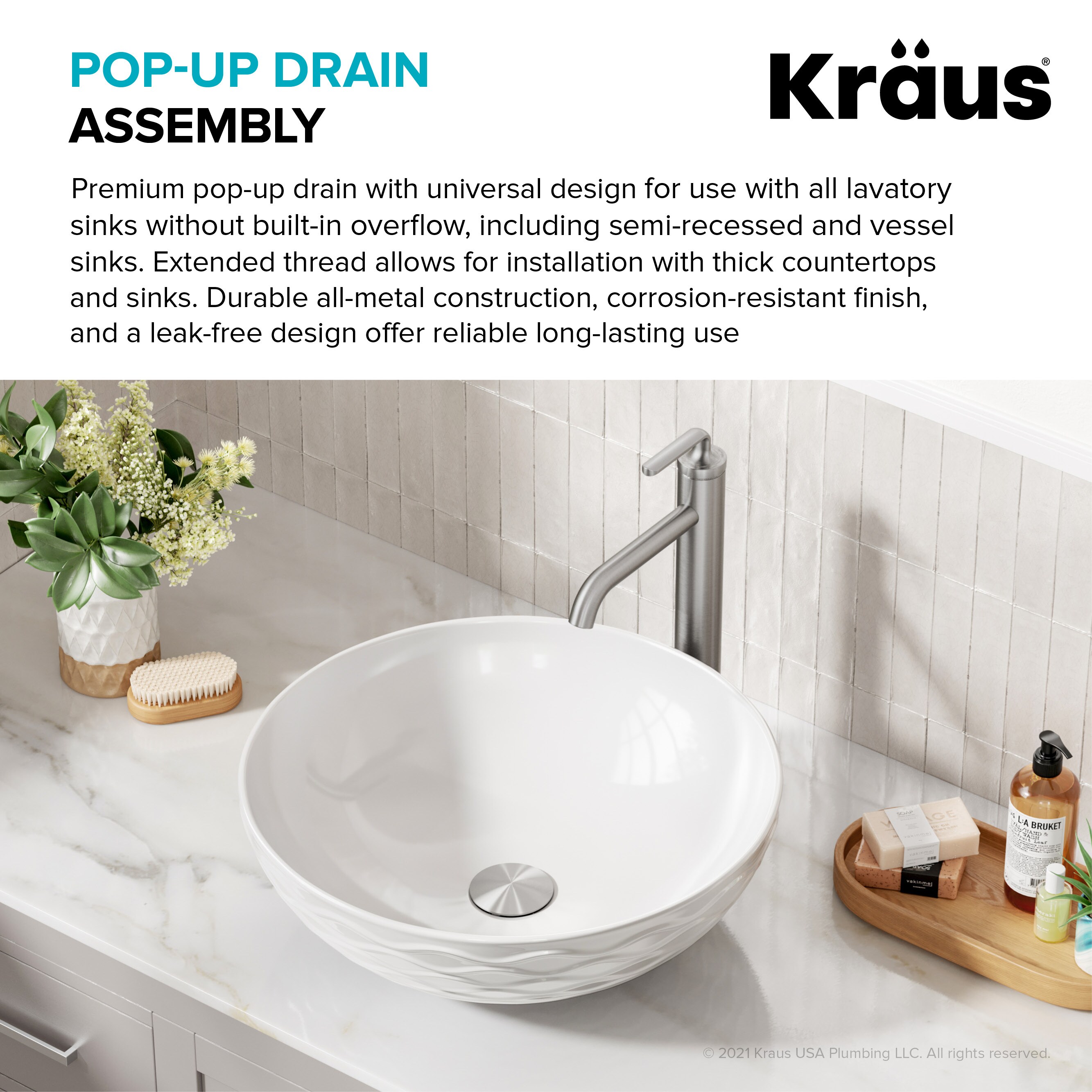 Kraus PU-L10SN Popup-Drains-Accessories - View #3