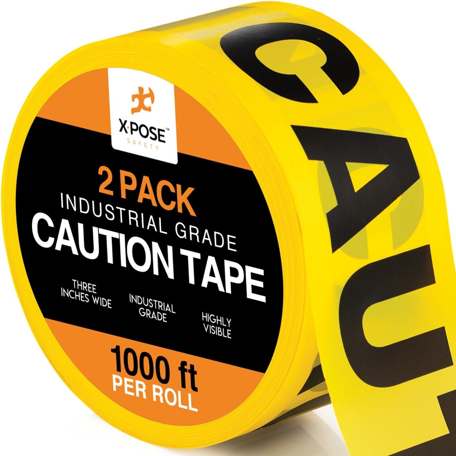 XPOSE SAFETY PCT-2-X-S 3-in W x 1000-ft L Yellow Warning Vinyl Safety Tape