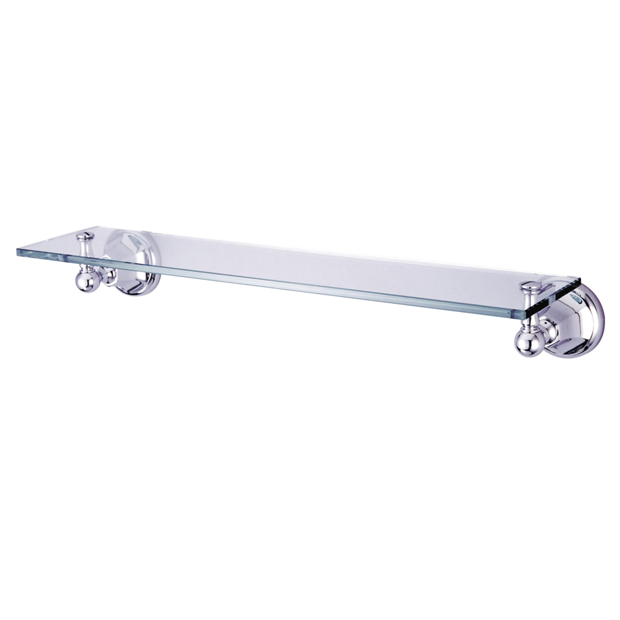 Elements of Design EBA4819C Metropolitan Chrome 1-Tier Glass Wall Mount Bathroom Shelf (20.75-in x 3-in x 6-in)