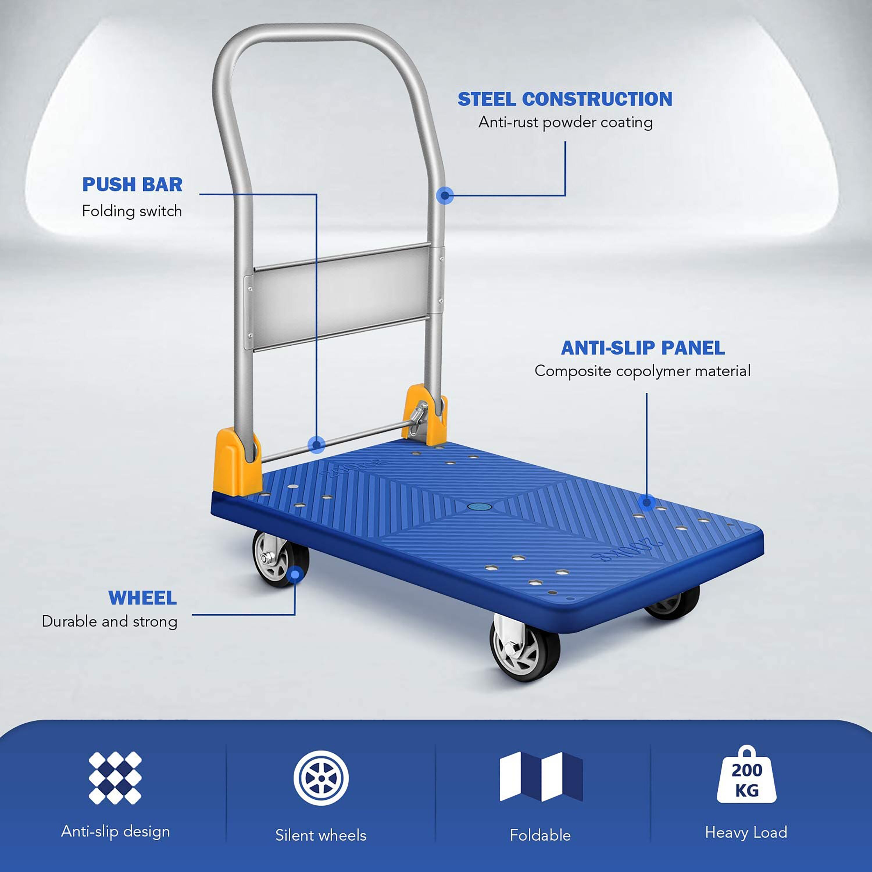 American Cart Hand Truck with Fold Down Panel