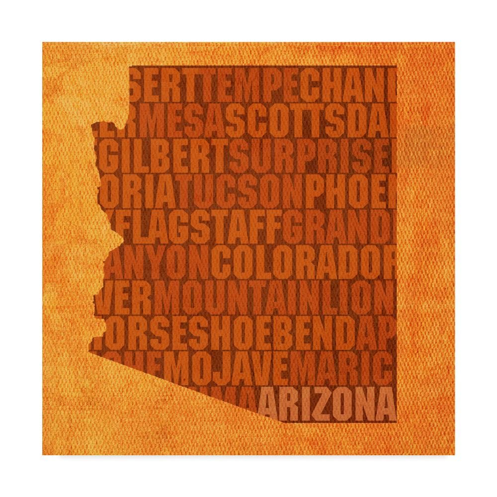 Trademark Fine Art ALI40710-C2424GG Framed 24-in H x 24-in W Maps Print on Canvas