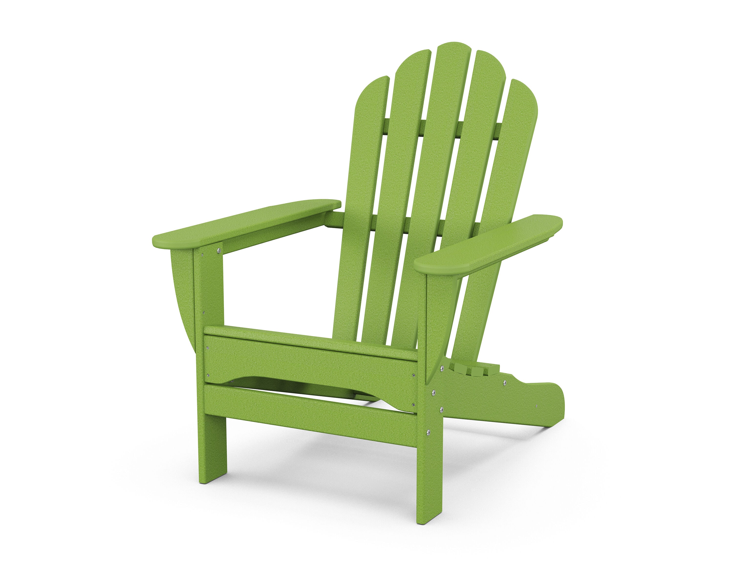 Trex Outdoor Furniture TXAD4034LI Monterey Bay Lime Plastic Frame Stationary Adirondack Chair with Slat Seat