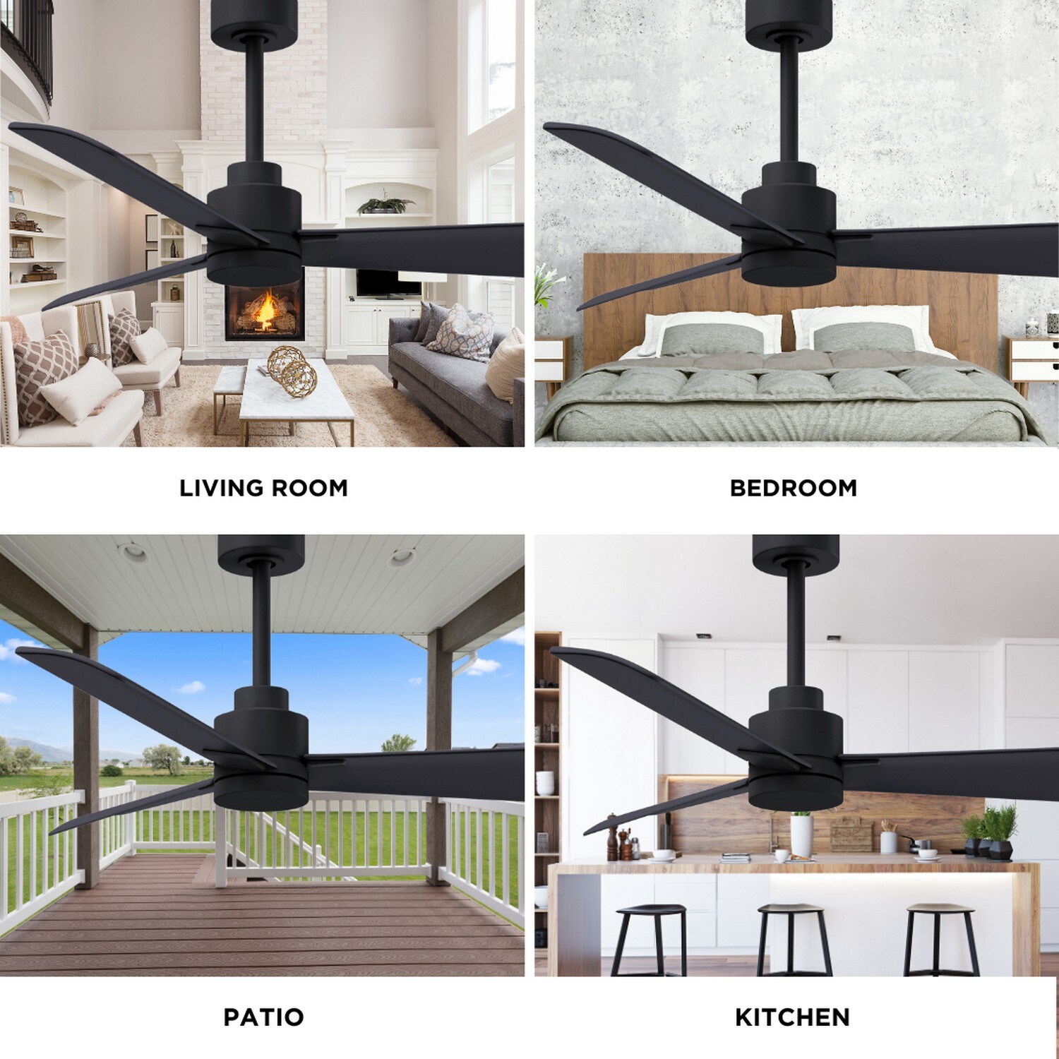 Matthews Fan Company AK-BK-BK-72 Ceiling-Fans - View #10