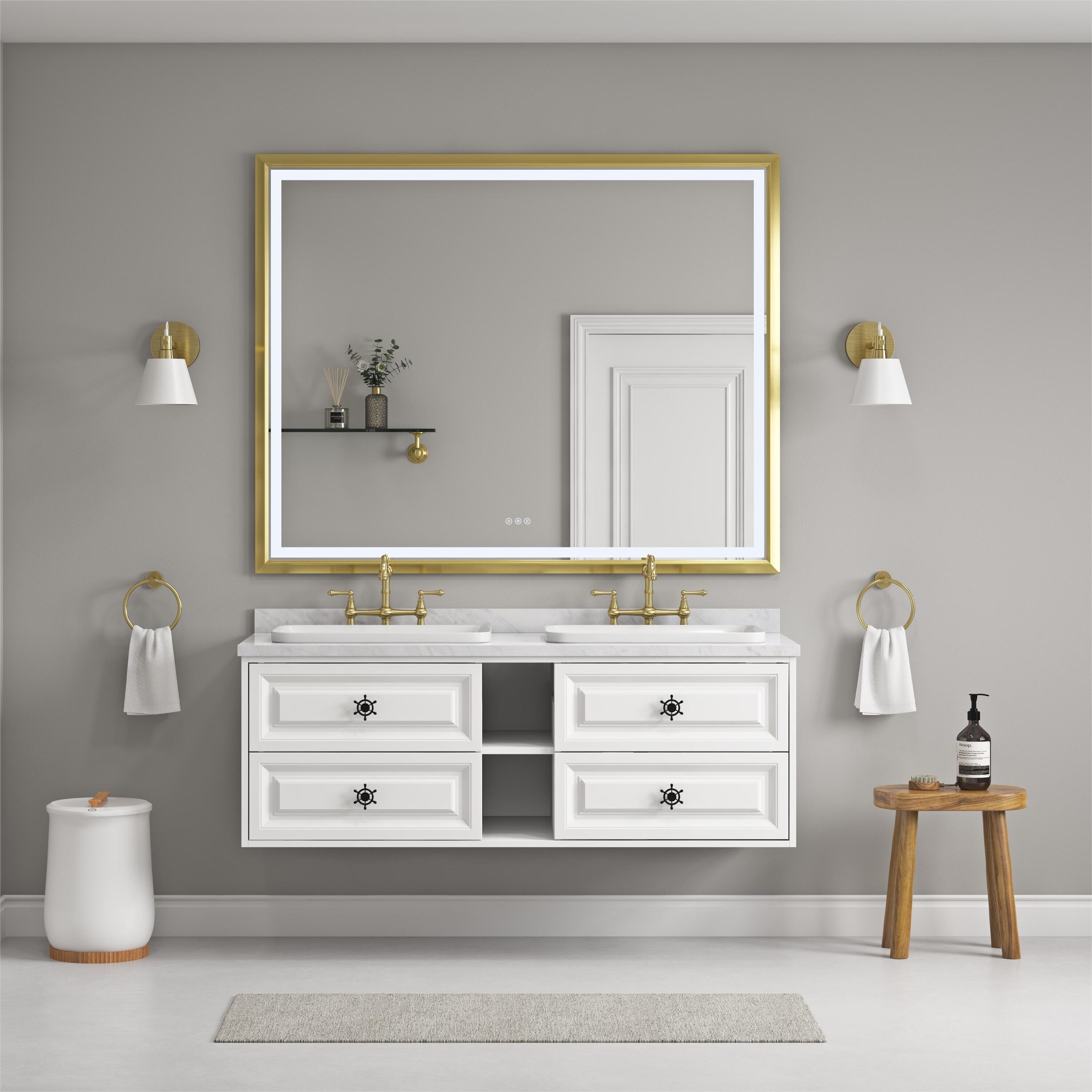 WELLFOR WA-BGF-6048 Framed-Bath-Mirrors - View #2