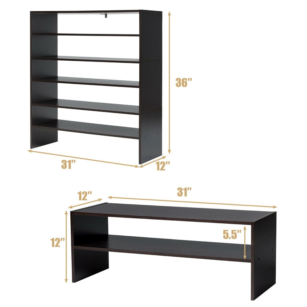 Slickblue D-CO-NB17936WH Shoe-Racks - View #3